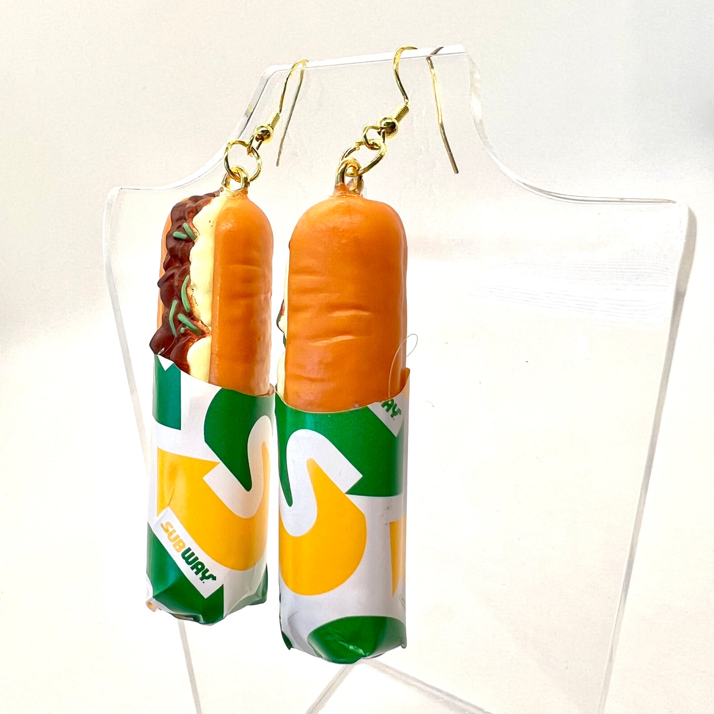 Philly Cheesesteak Subway Earrings