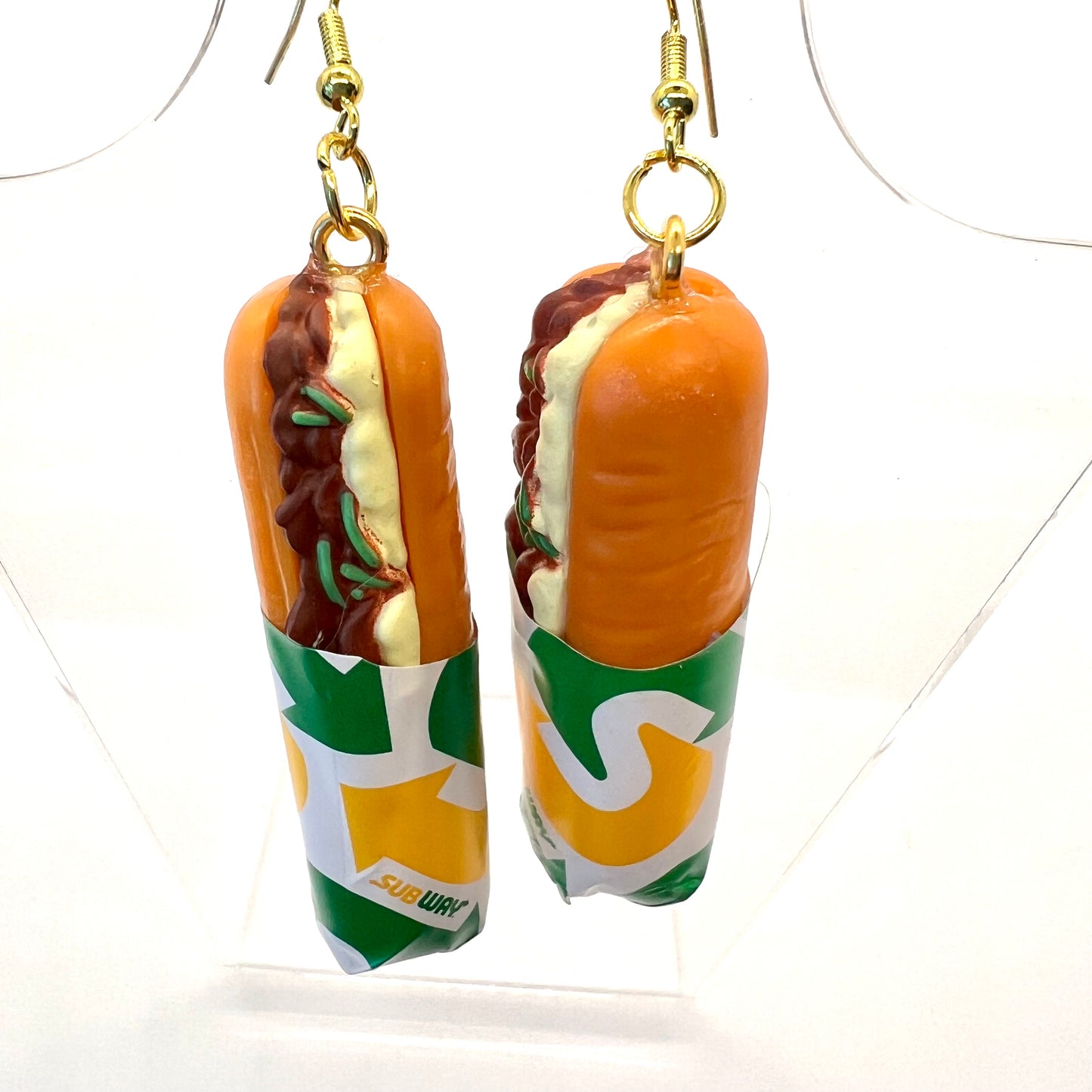 Philly Cheesesteak Subway Earrings