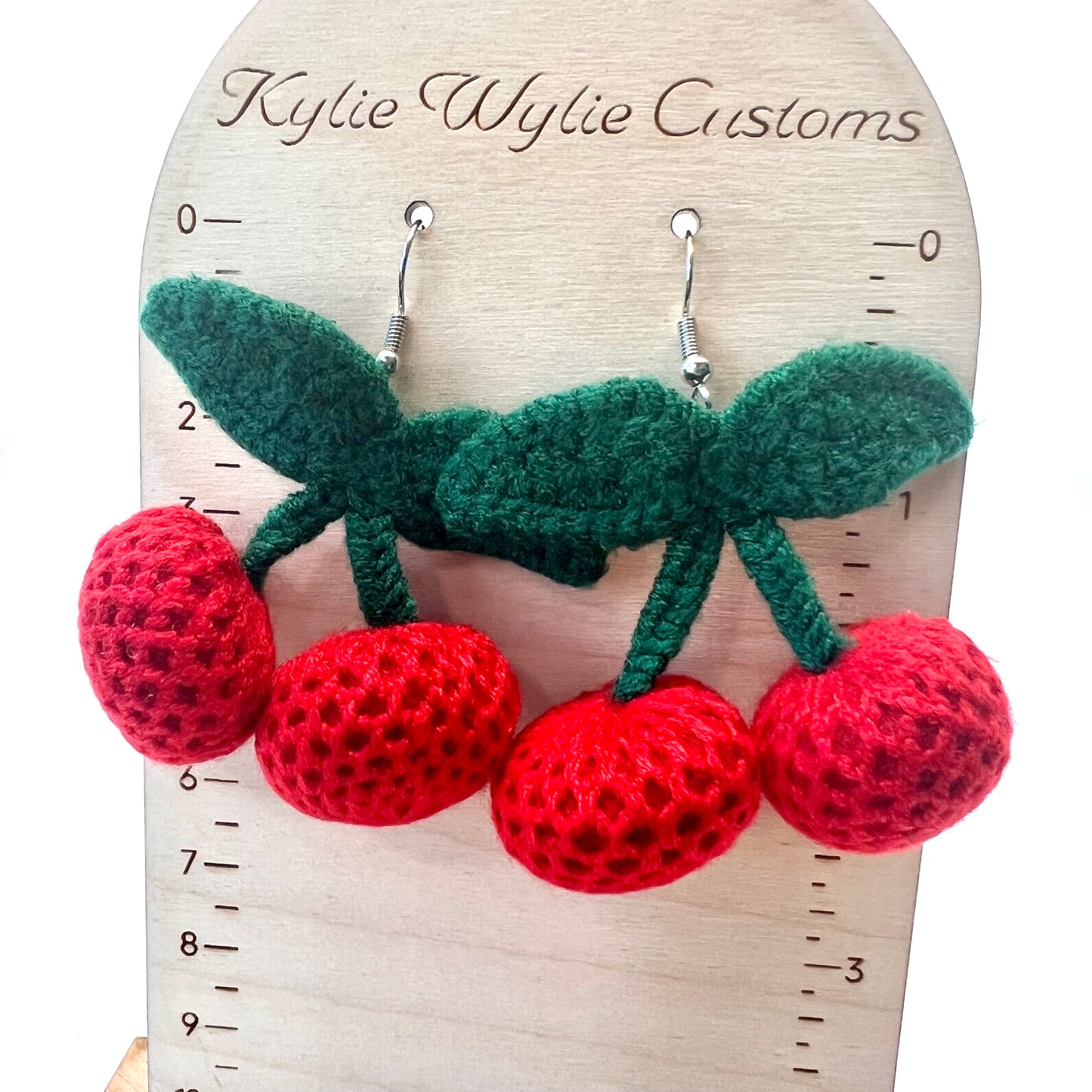 Crochet Cherries Earrings
