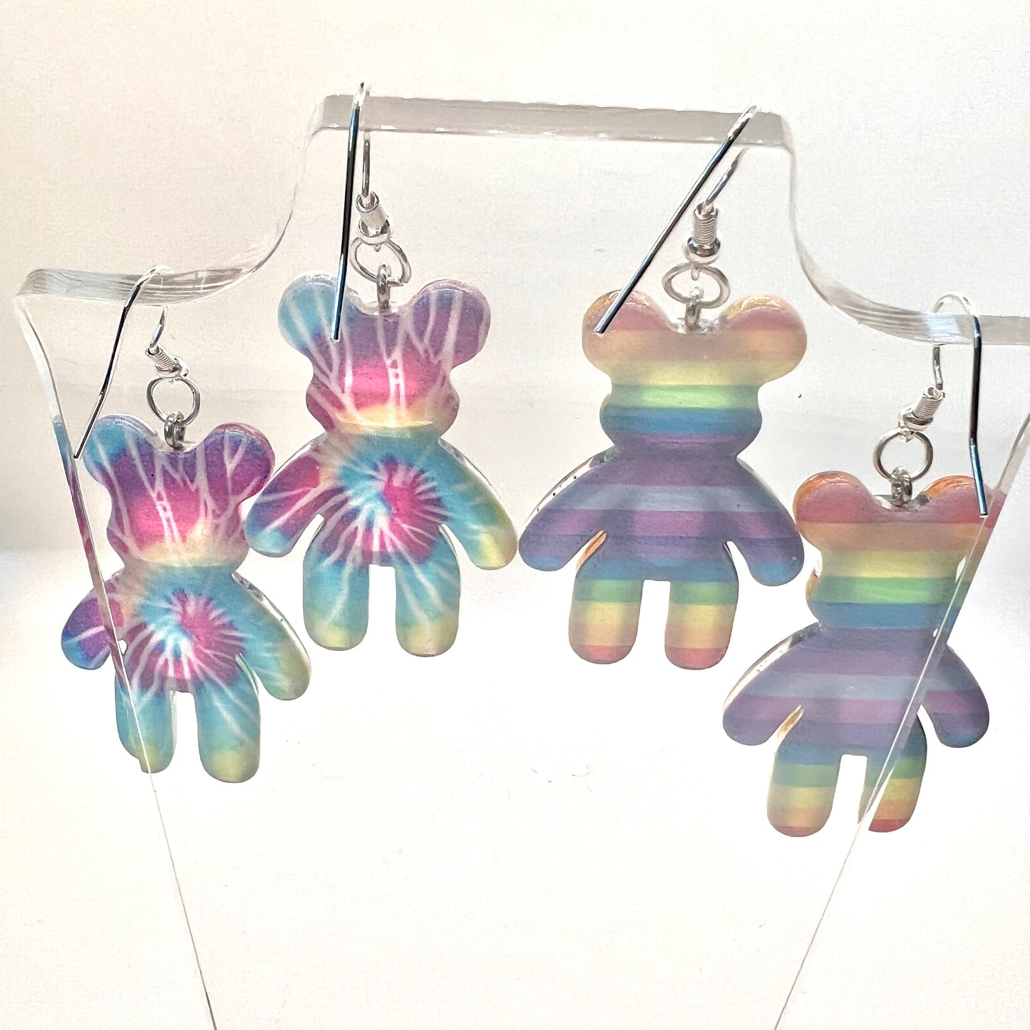 Rainbow Bear Earrings
