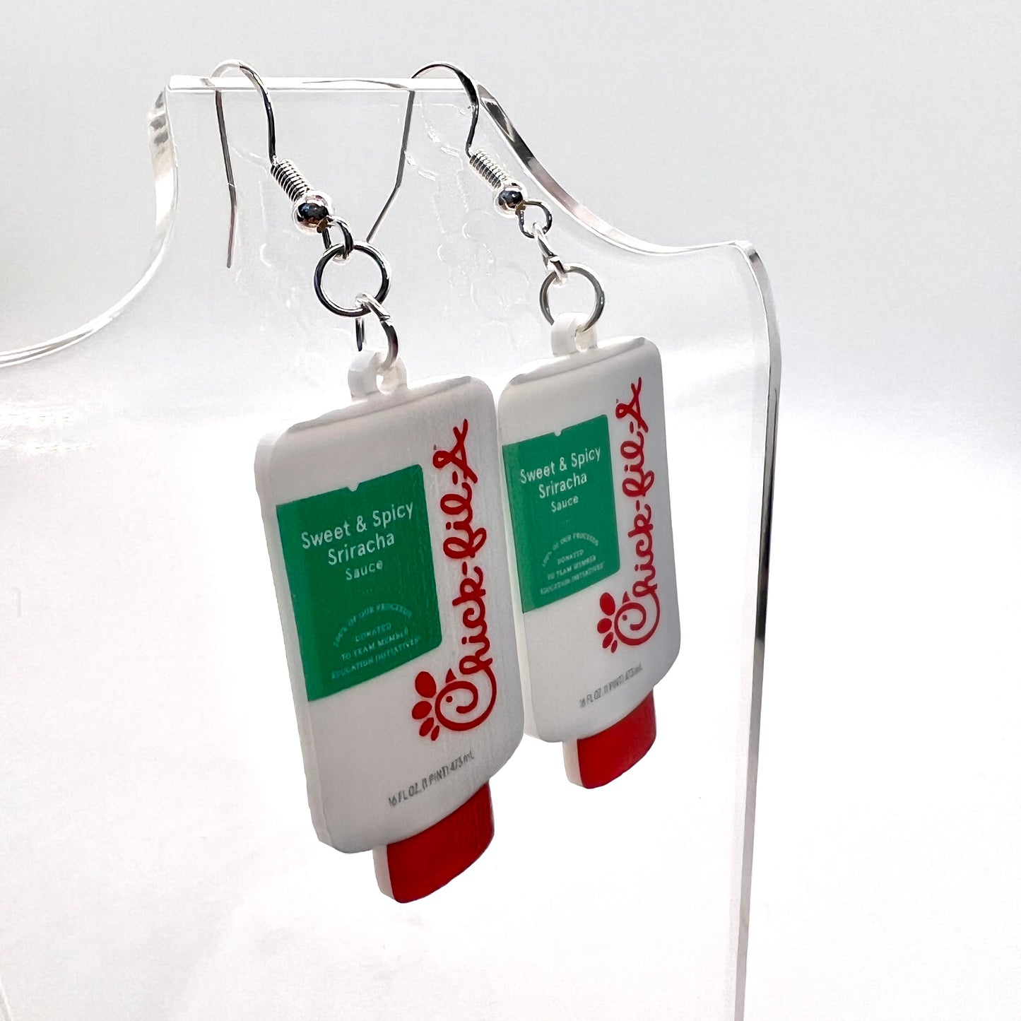 Chick-Fil-A Sriracha Sauce Earrings