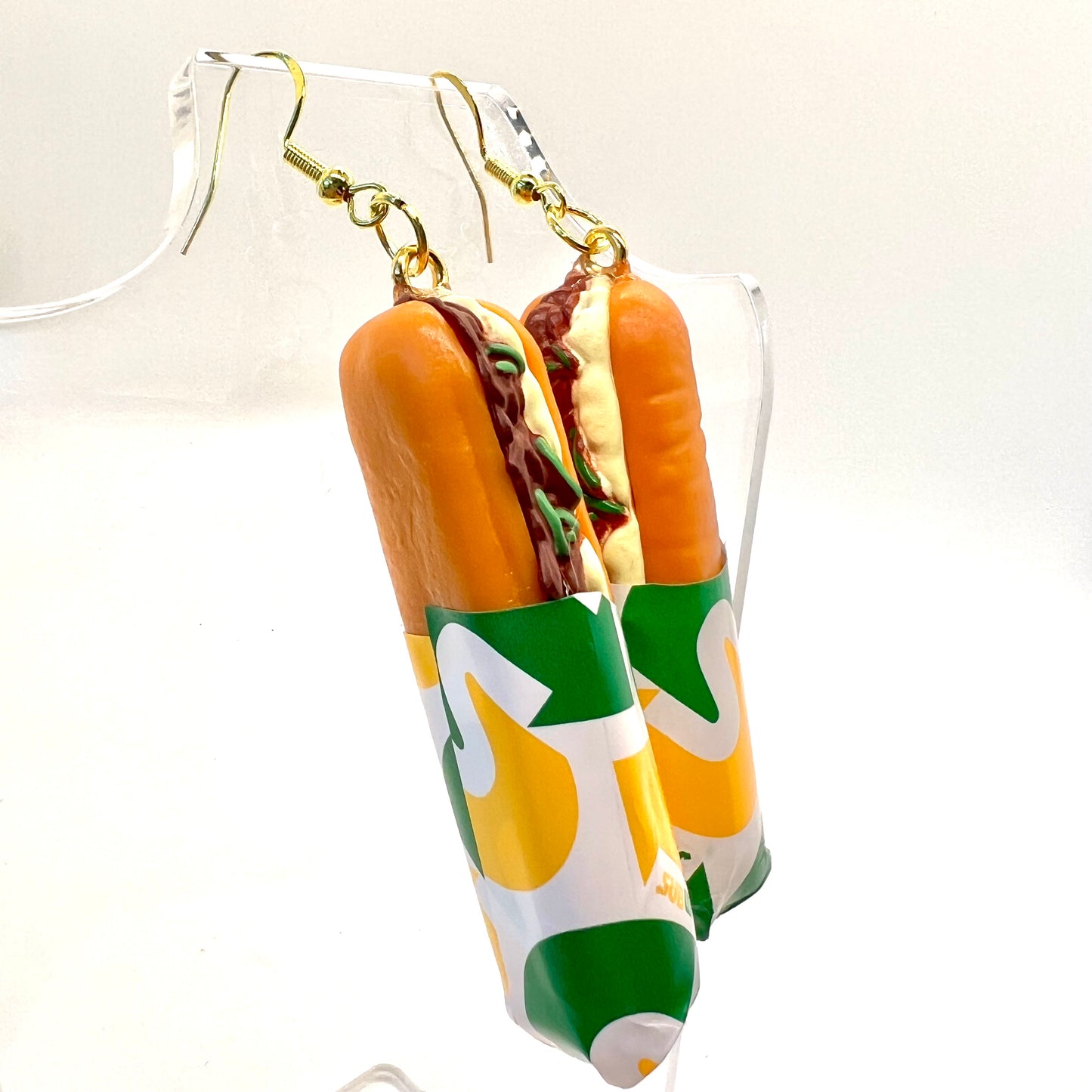 Philly Cheesesteak Subway Earrings
