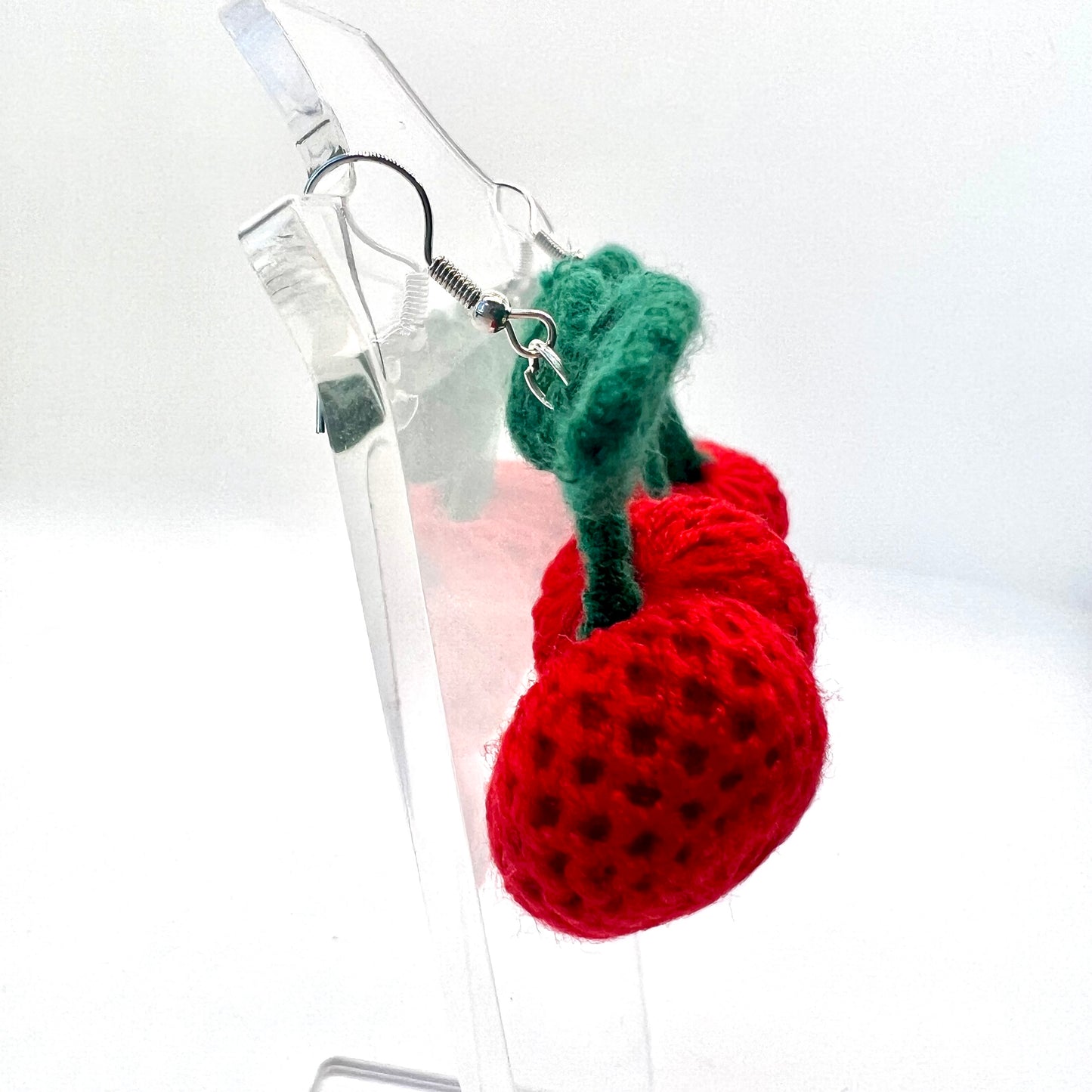 Crochet Cherries Earrings