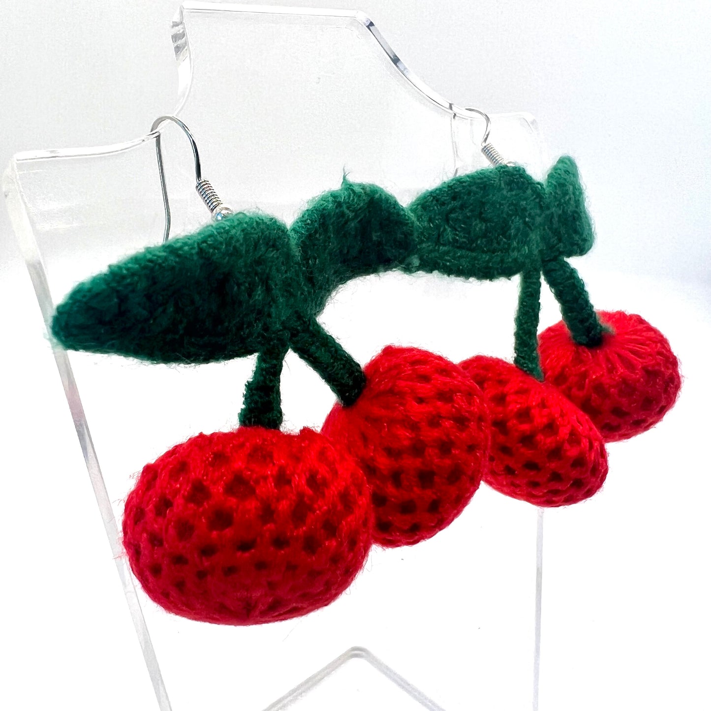 Crochet Cherries Earrings