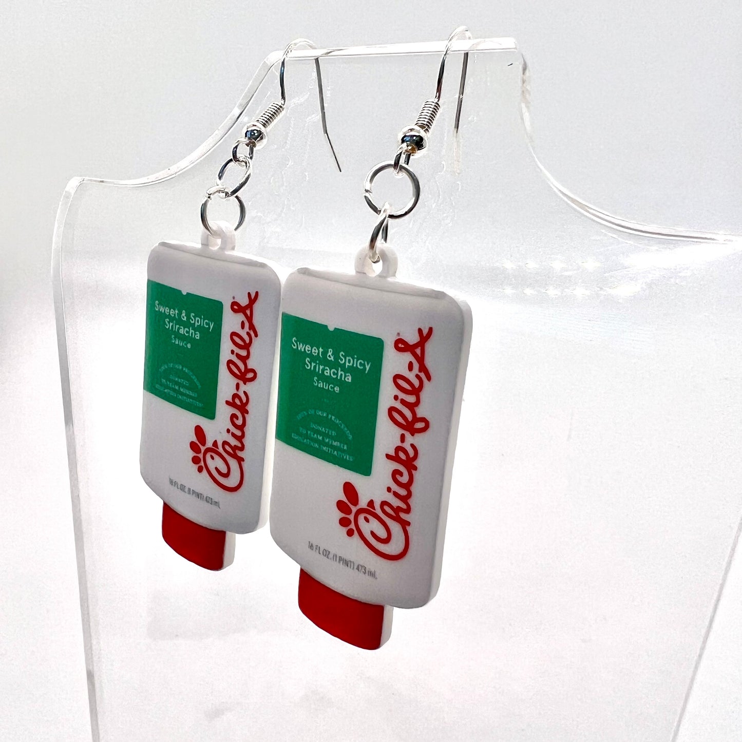 Chick-Fil-A Sriracha Sauce Earrings