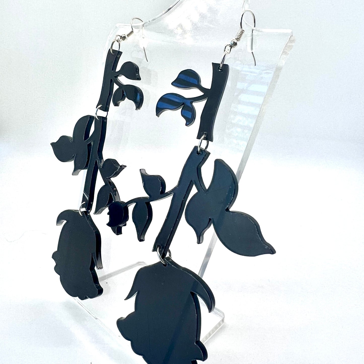 Black Rose Earrings