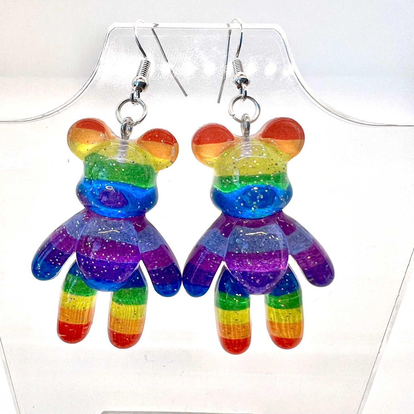 Rainbow Bear Earrings