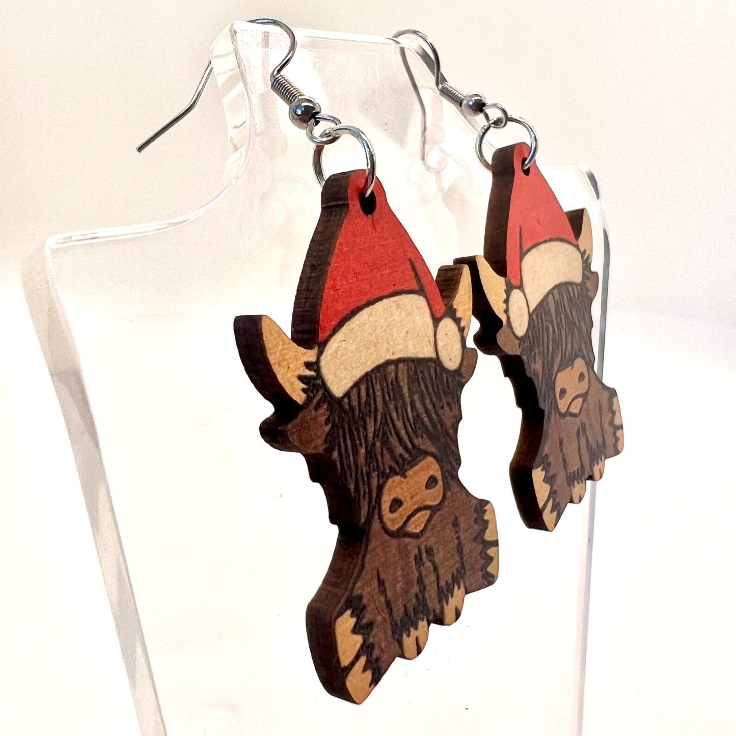 Christmas Bull Earrings