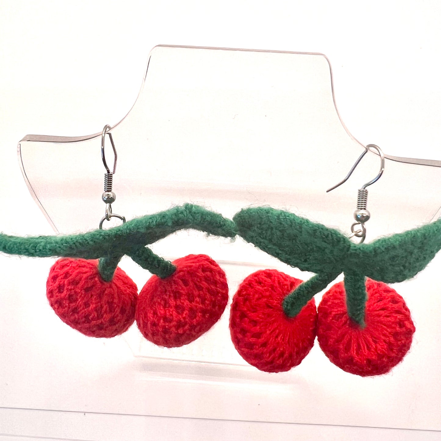 Crochet Cherries Earrings