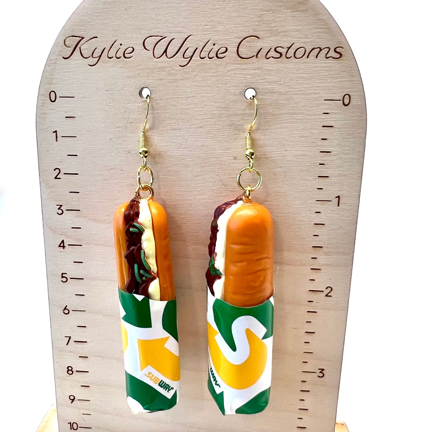 Philly Cheesesteak Subway Earrings