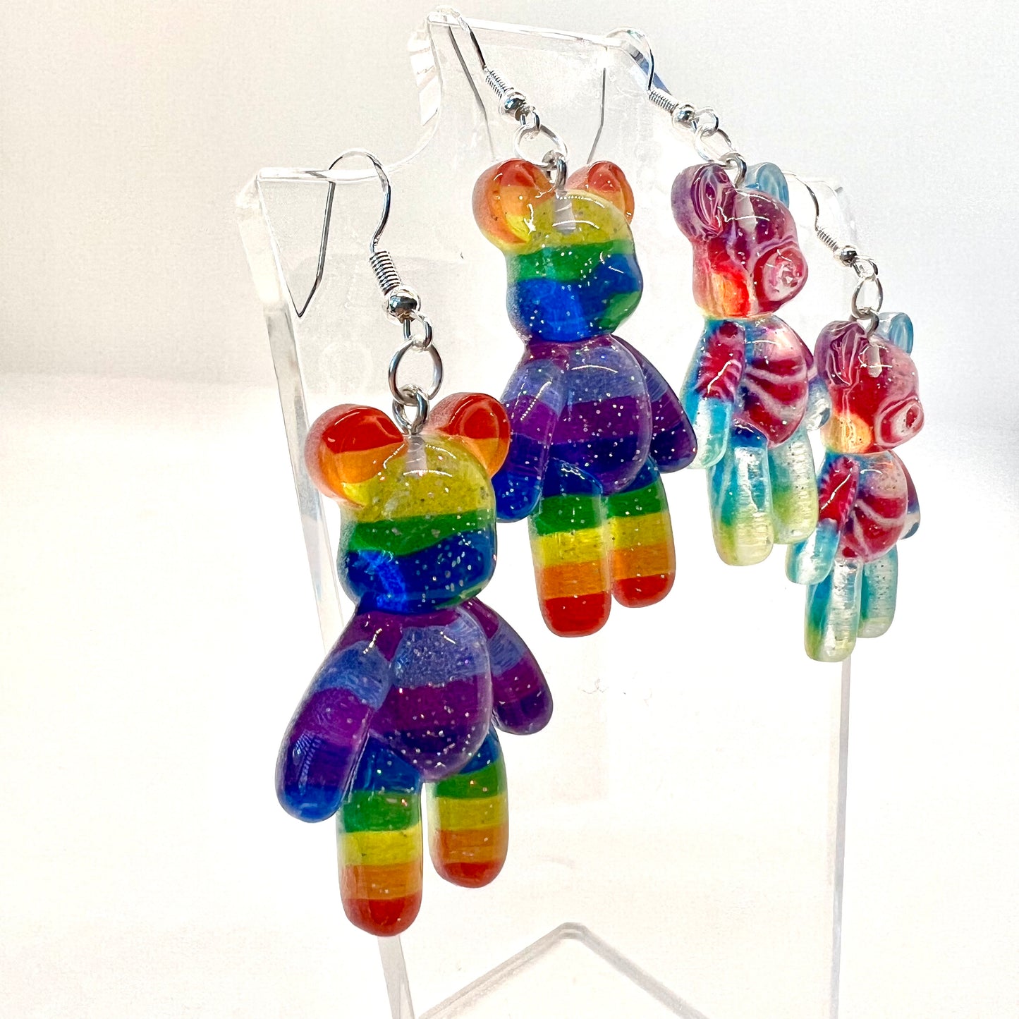 Rainbow Bear Earrings