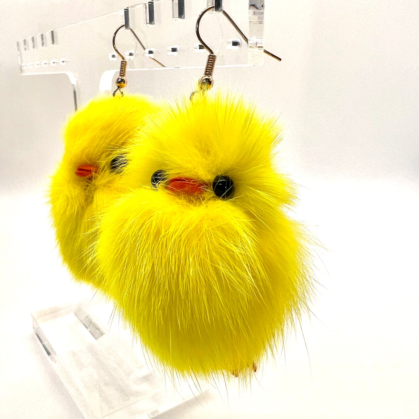 Fuzzy Chick Earrings