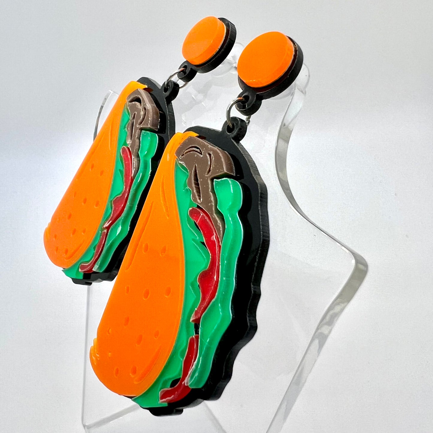 Large Taco Earrings