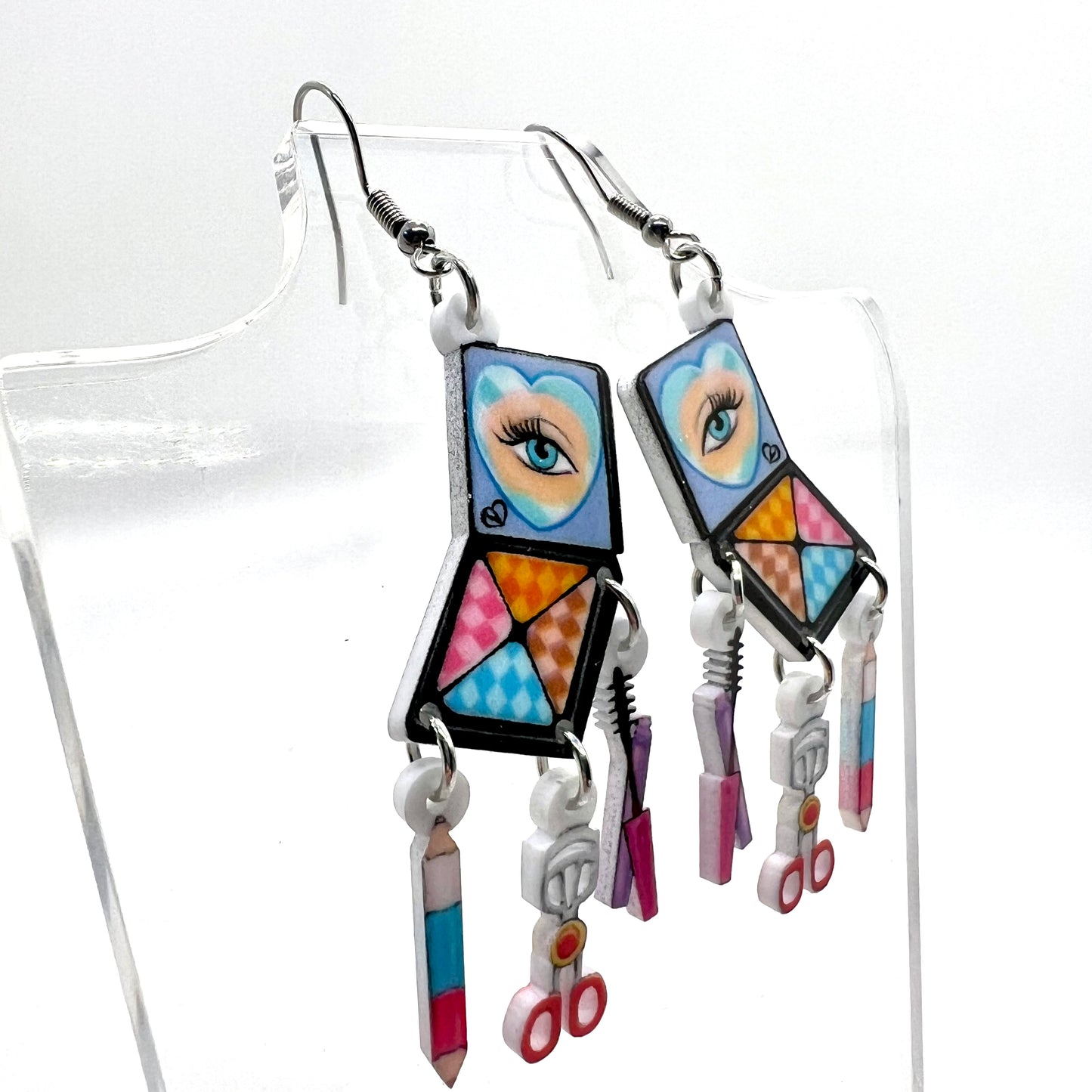 Makeup Compact Earrings