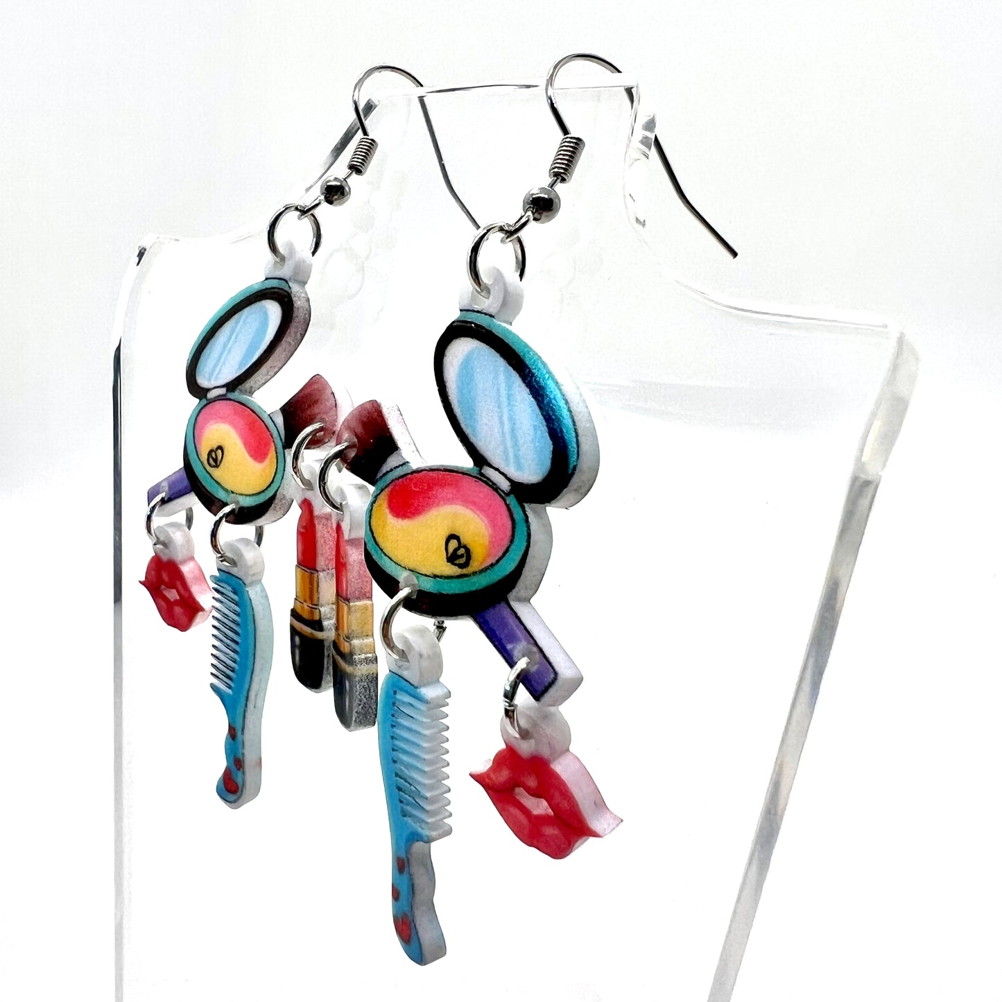 Makeup Compact Earrings