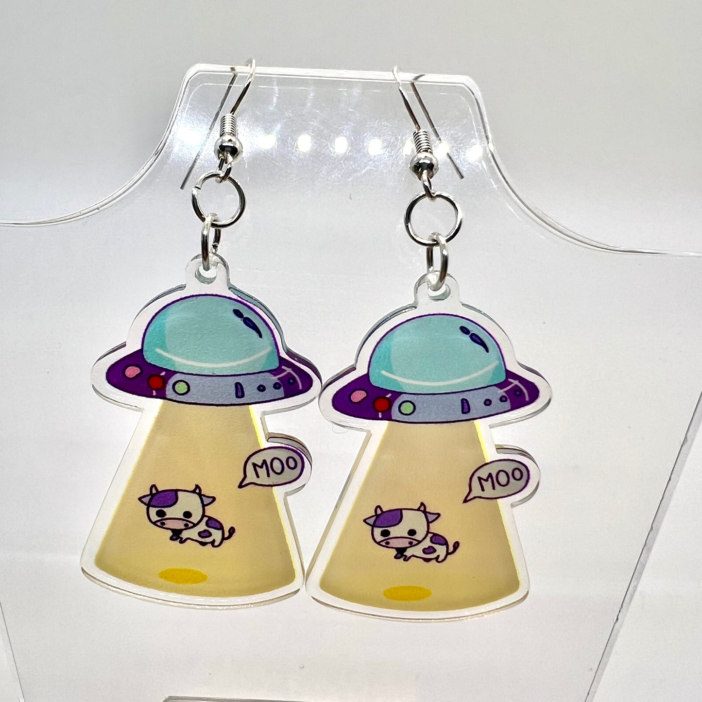 Cow UFO Earrings