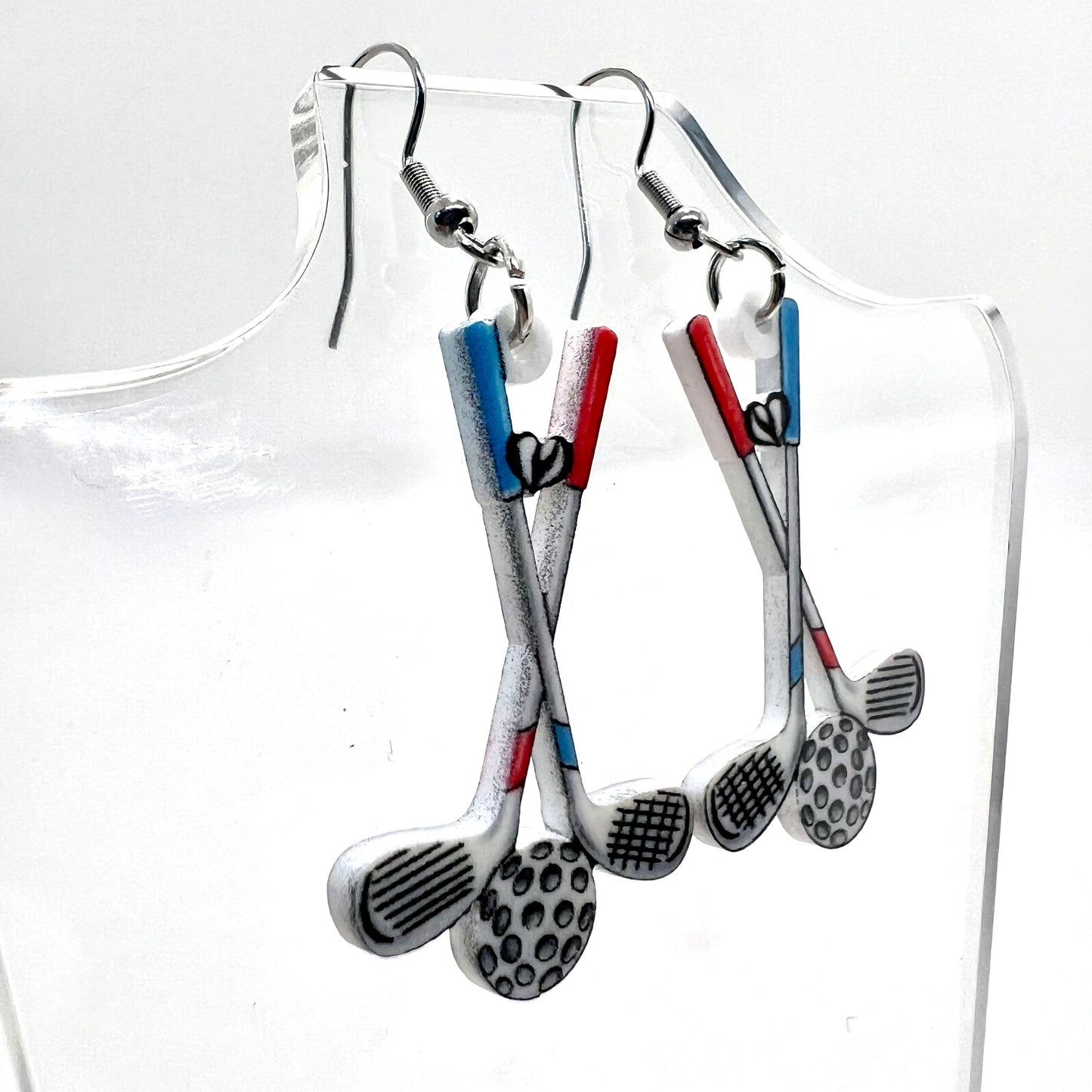 Golf Club Earrings