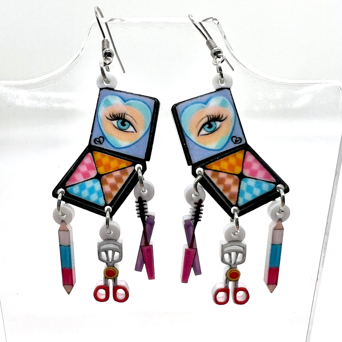 Makeup Compact Earrings