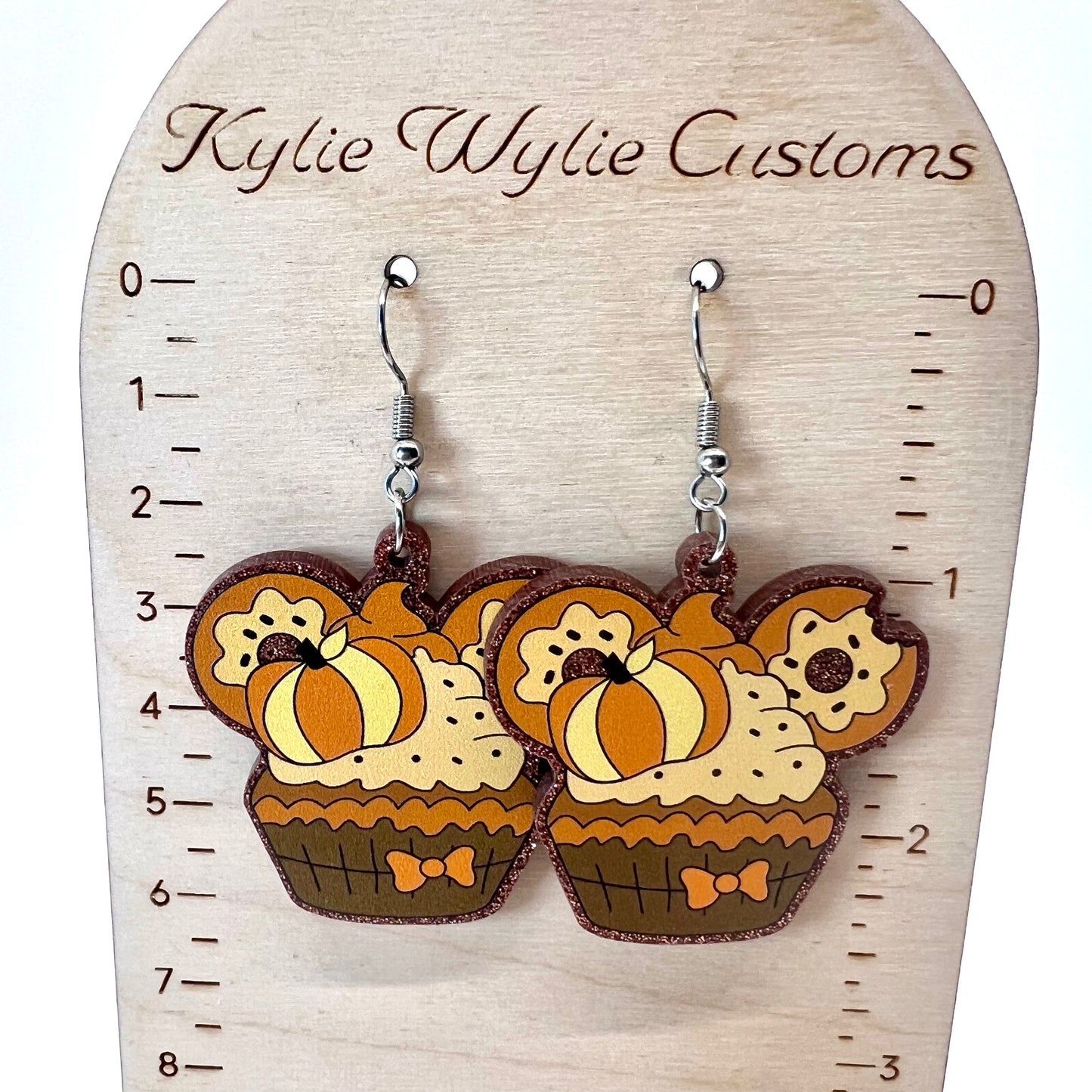 Mickey Pumpkin Cupcake Earrings