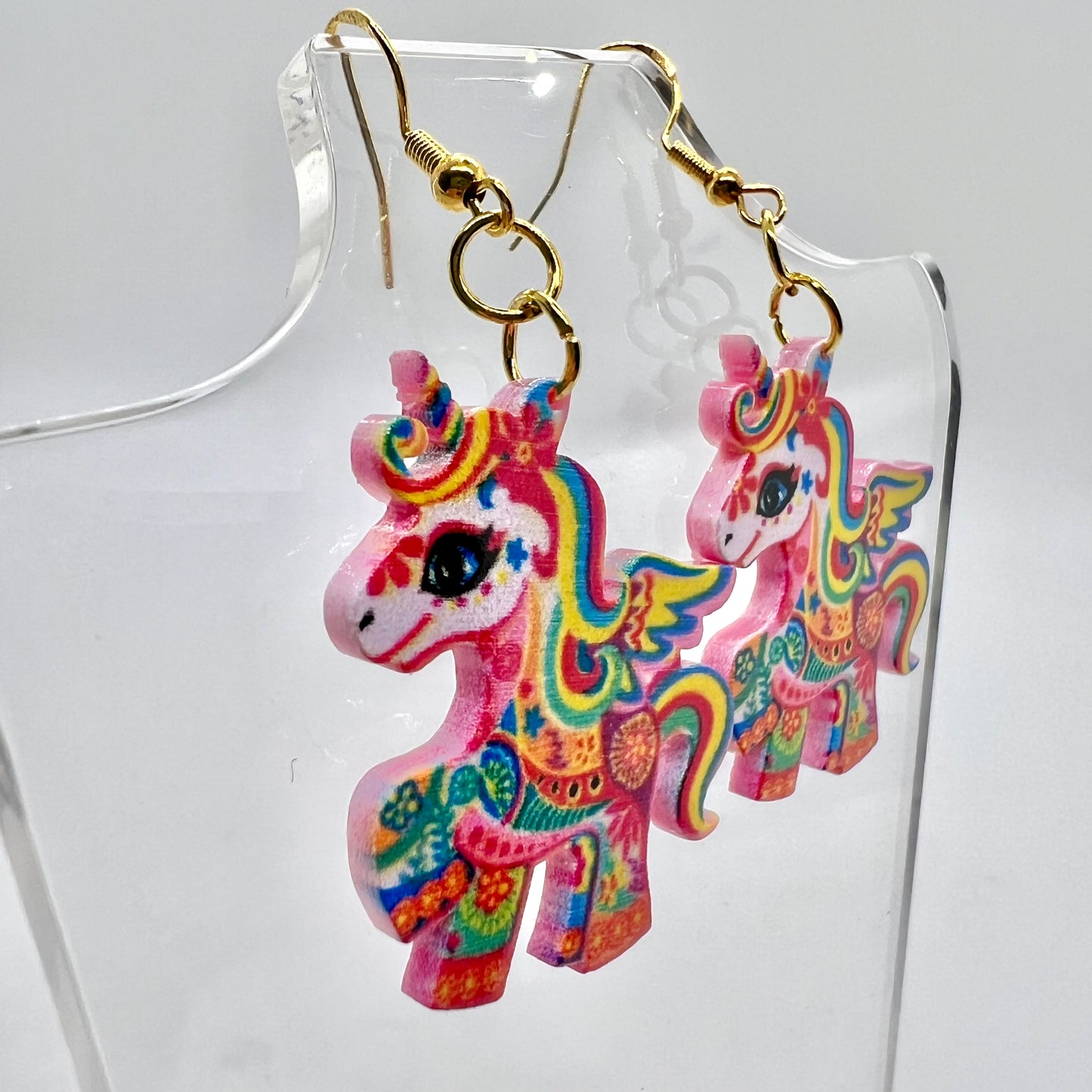 Psychedelic Unicorn Earrings