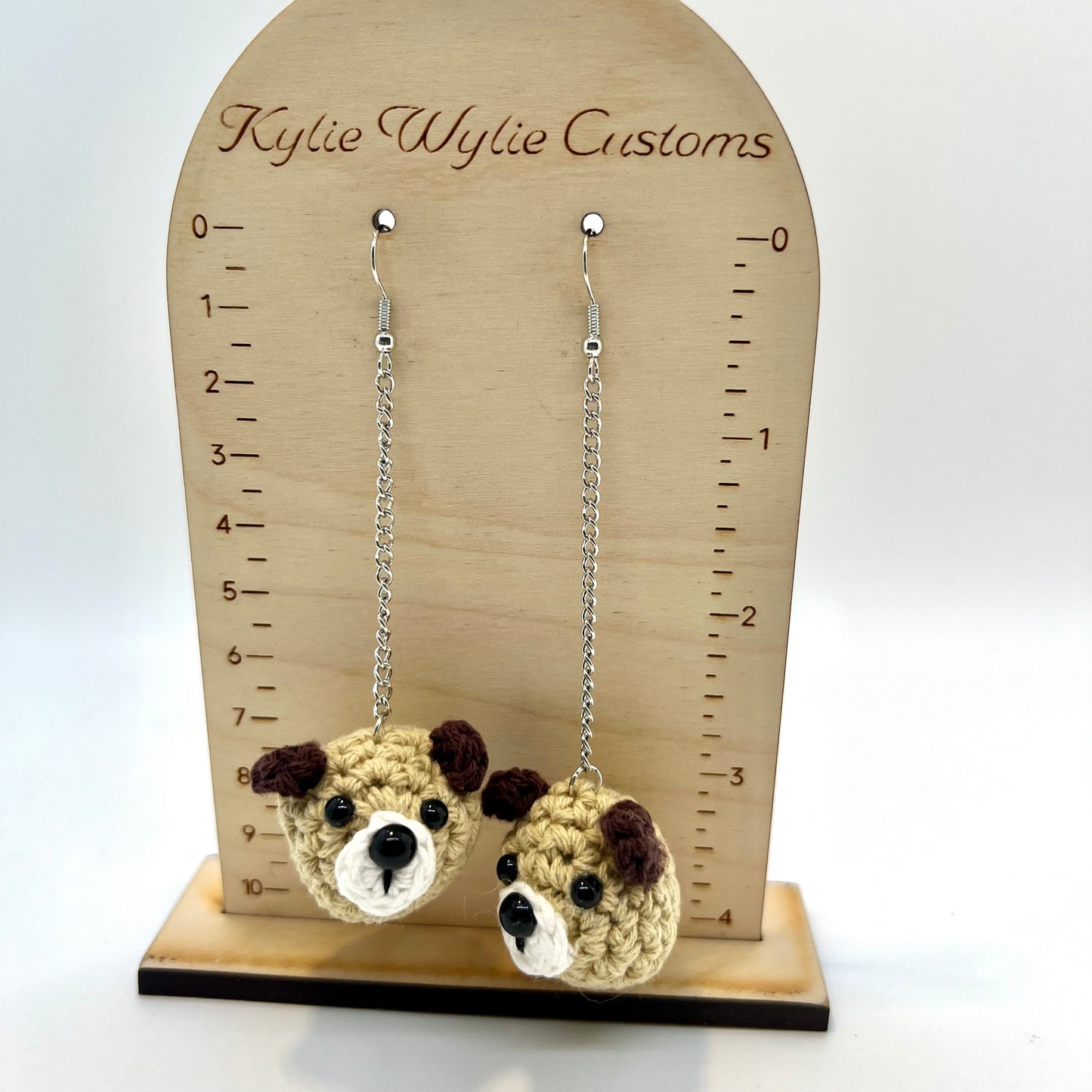 Crochet Dog Earrings