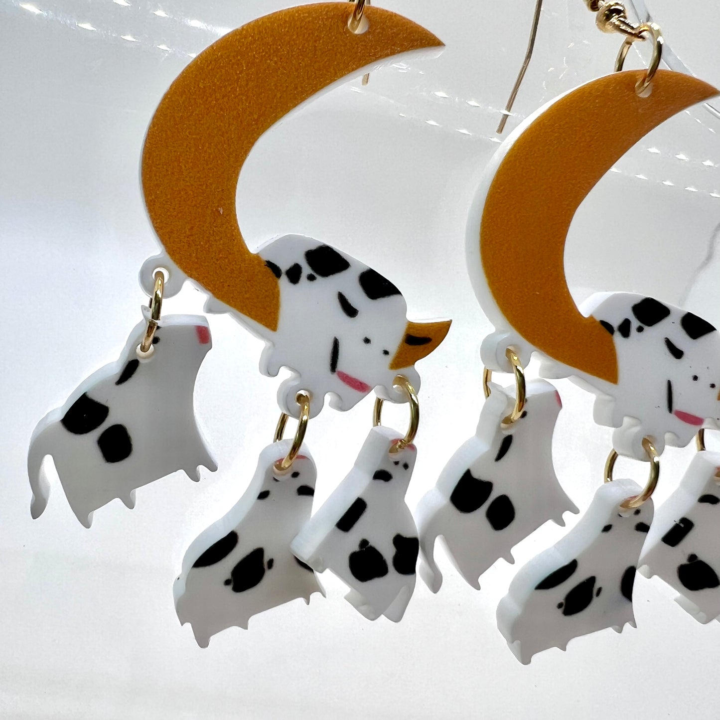 Cow & Moon Earrings