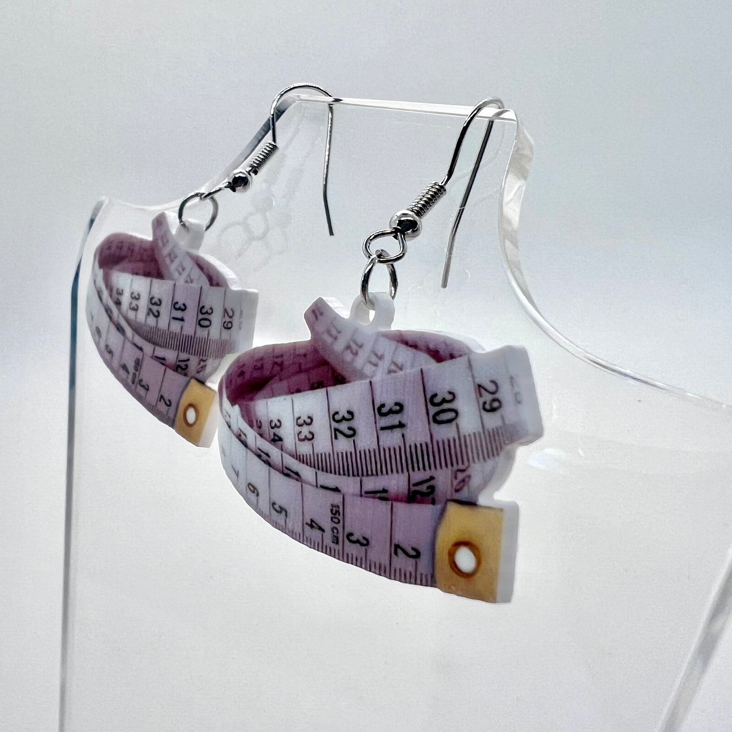 Tape Measure Earrings