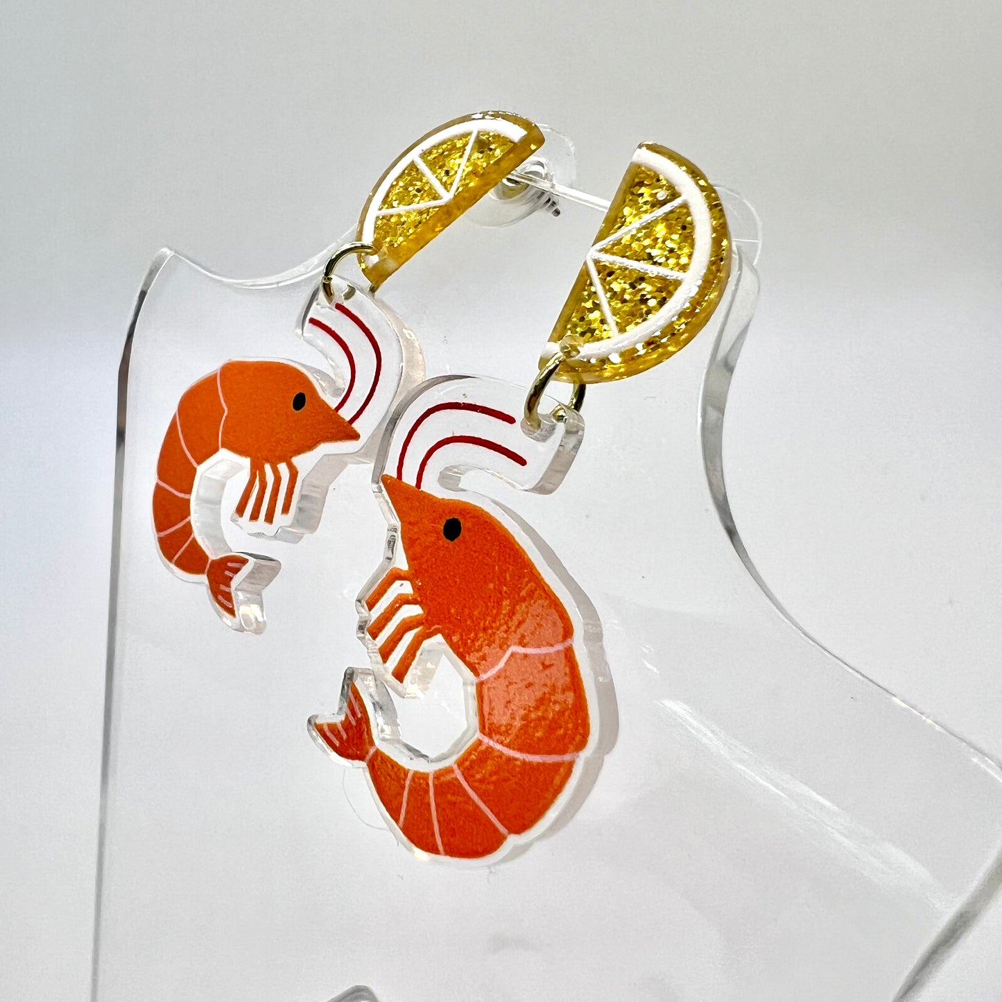 Shrimp & Lemon Earrings