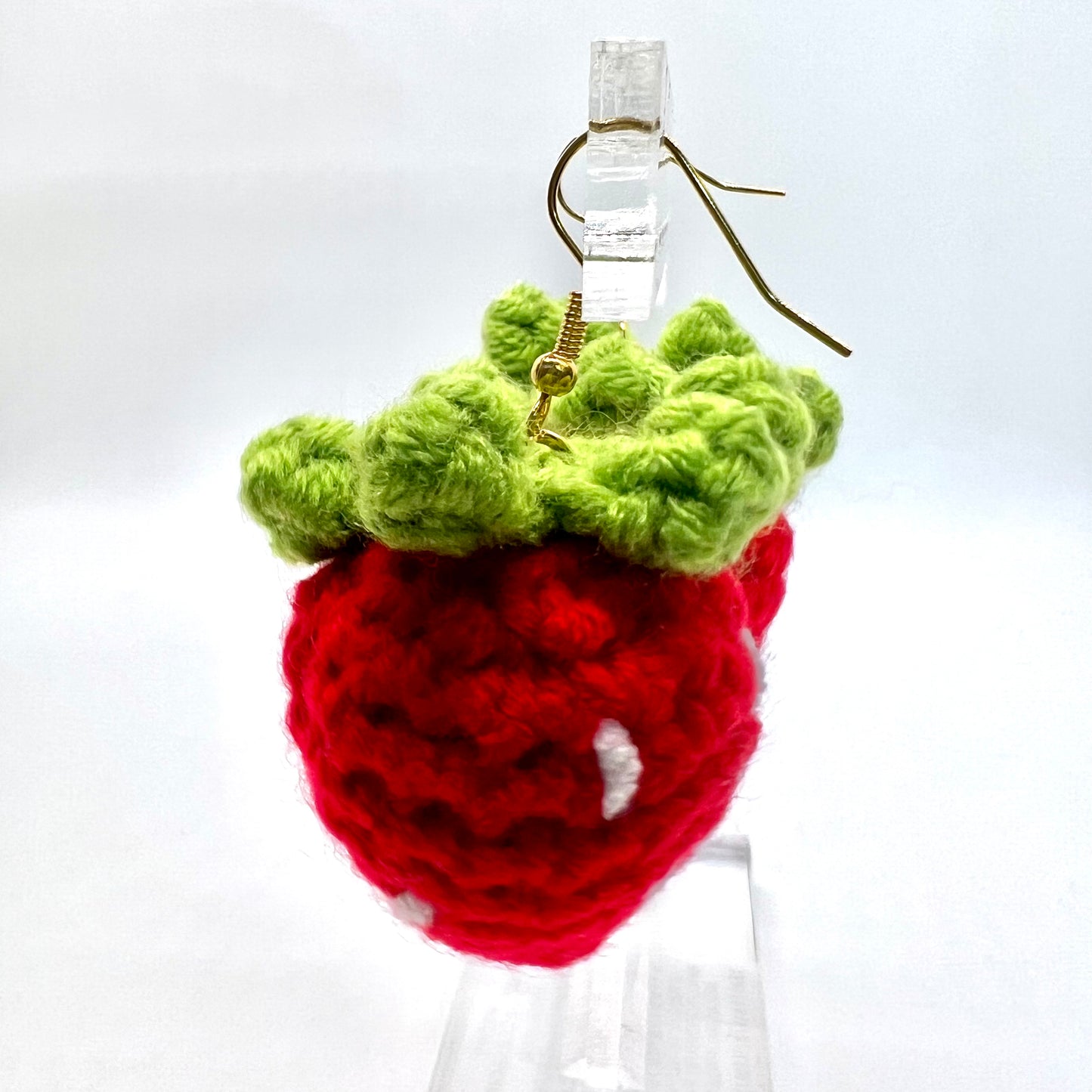 Crochet Strawberry Earrings