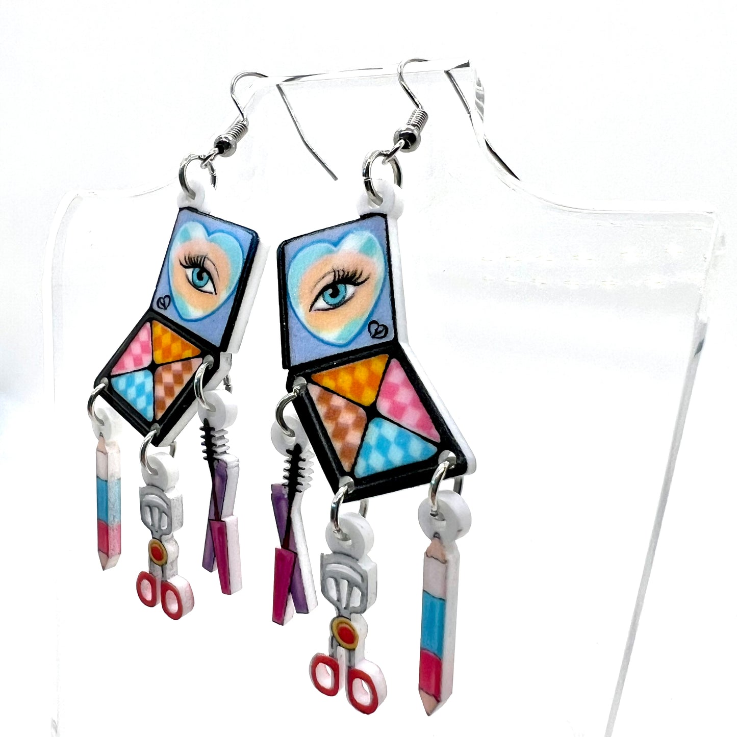 Makeup Compact Earrings