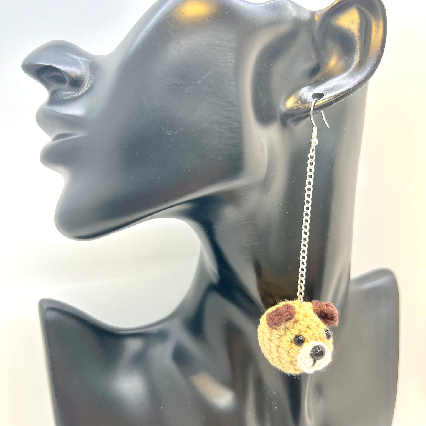 Crochet Dog Earrings