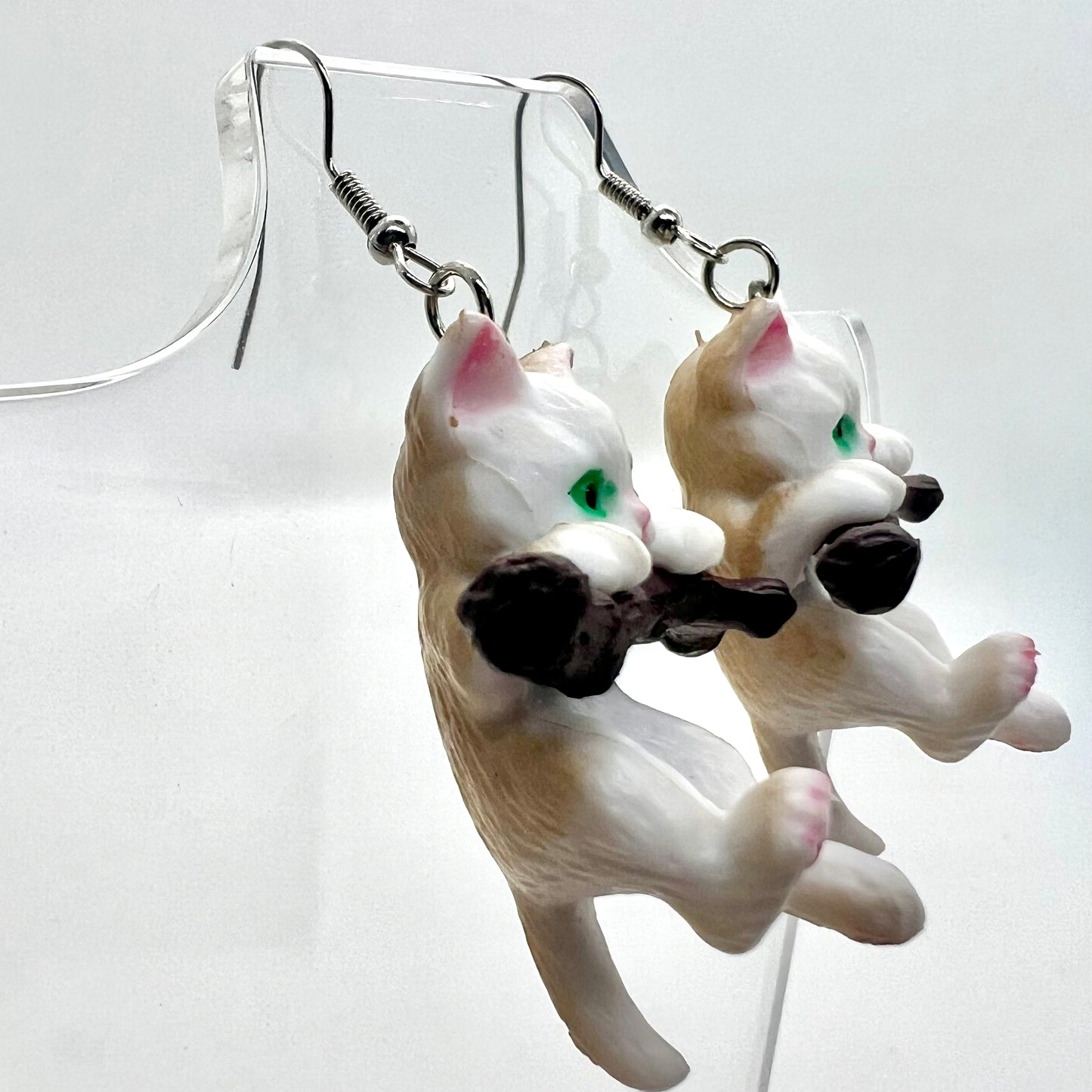 Hanging Cat Earrings