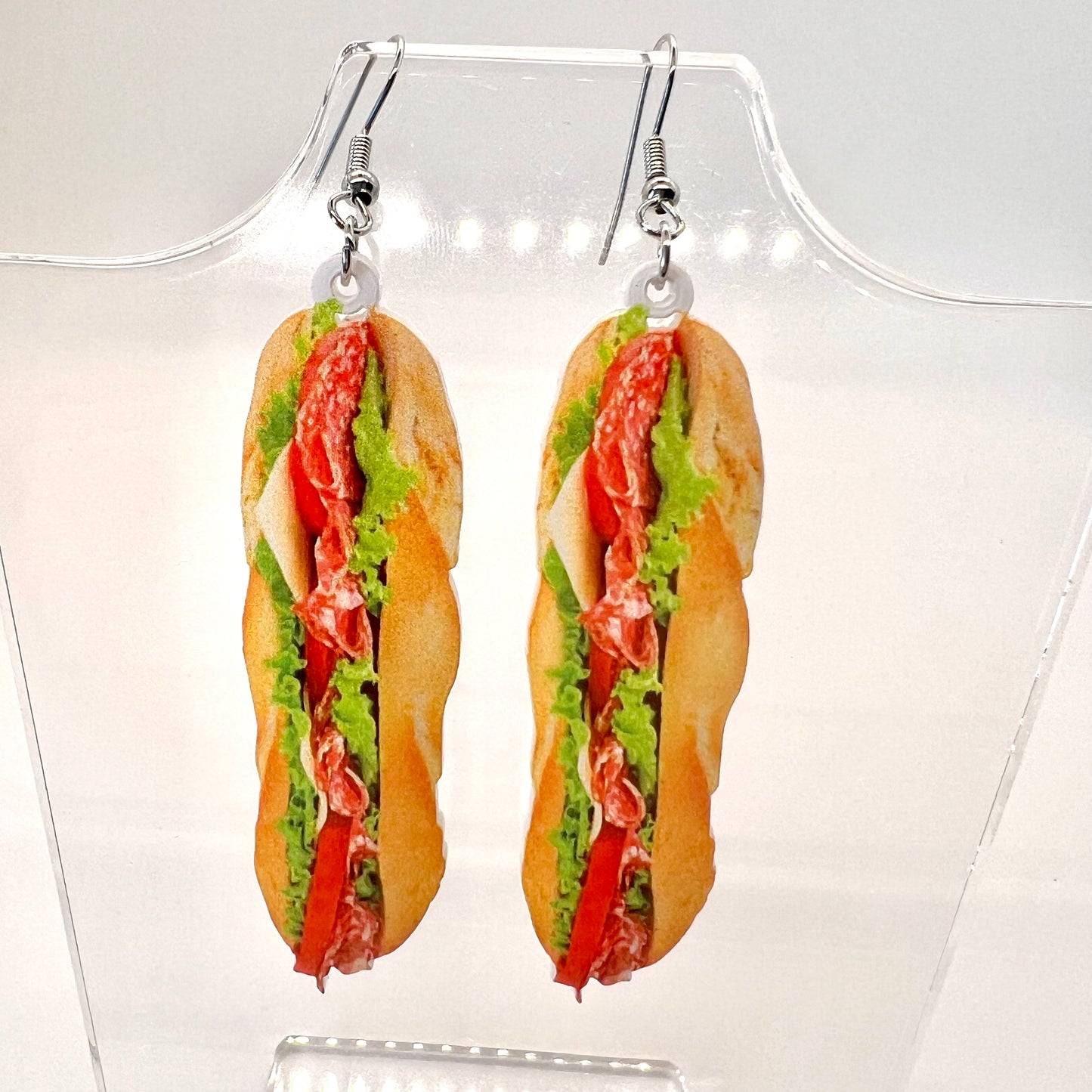 Hoagie Sub Sandwich Earrings