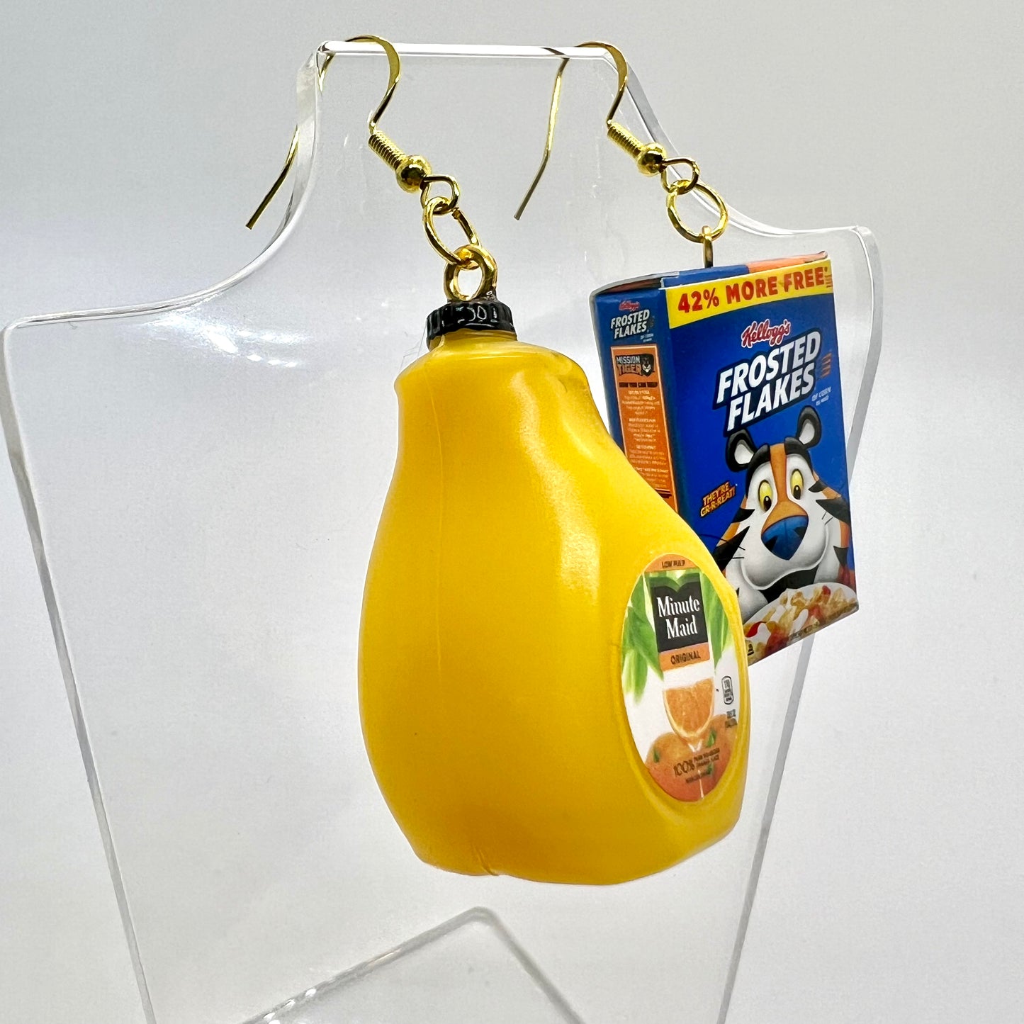 Cereal & Orange Juice Earrings