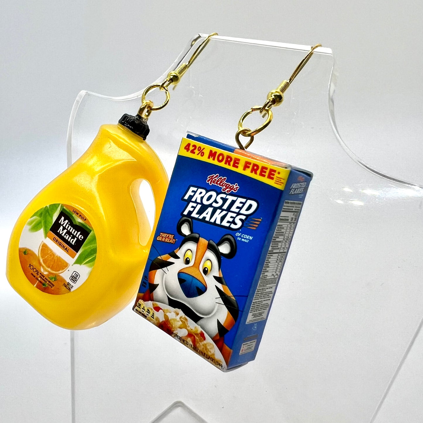 Cereal & Orange Juice Earrings