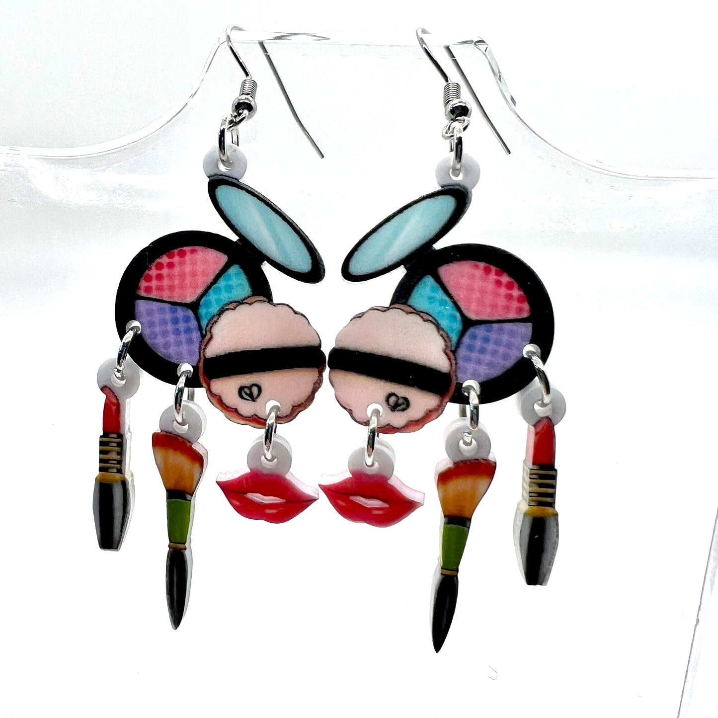 Makeup Compact Earrings