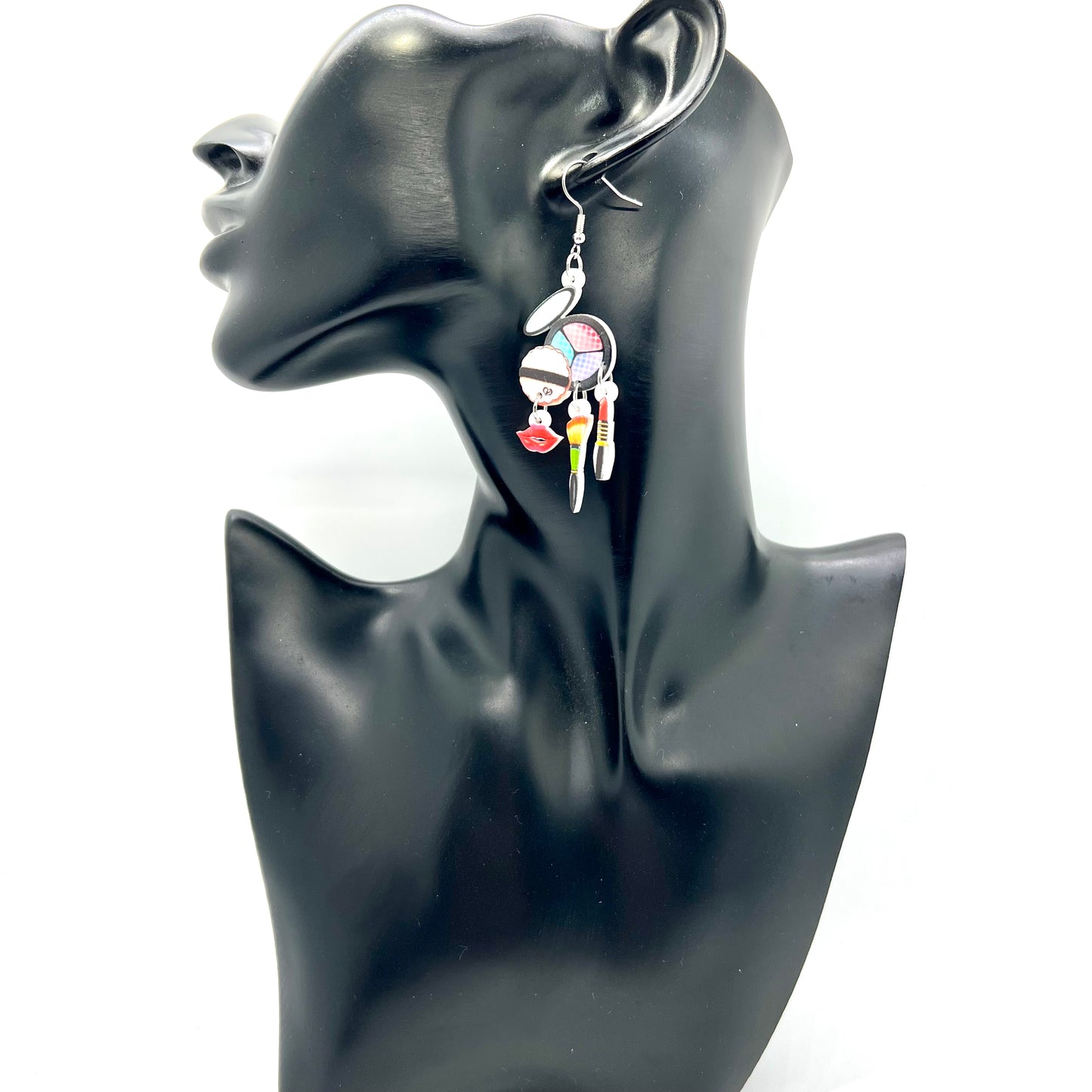 Makeup Compact Earrings