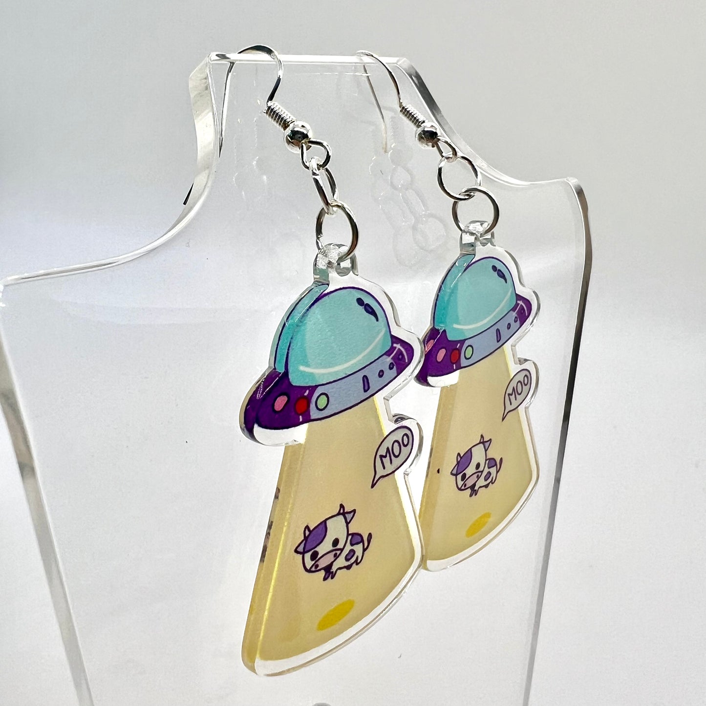 Cow UFO Earrings