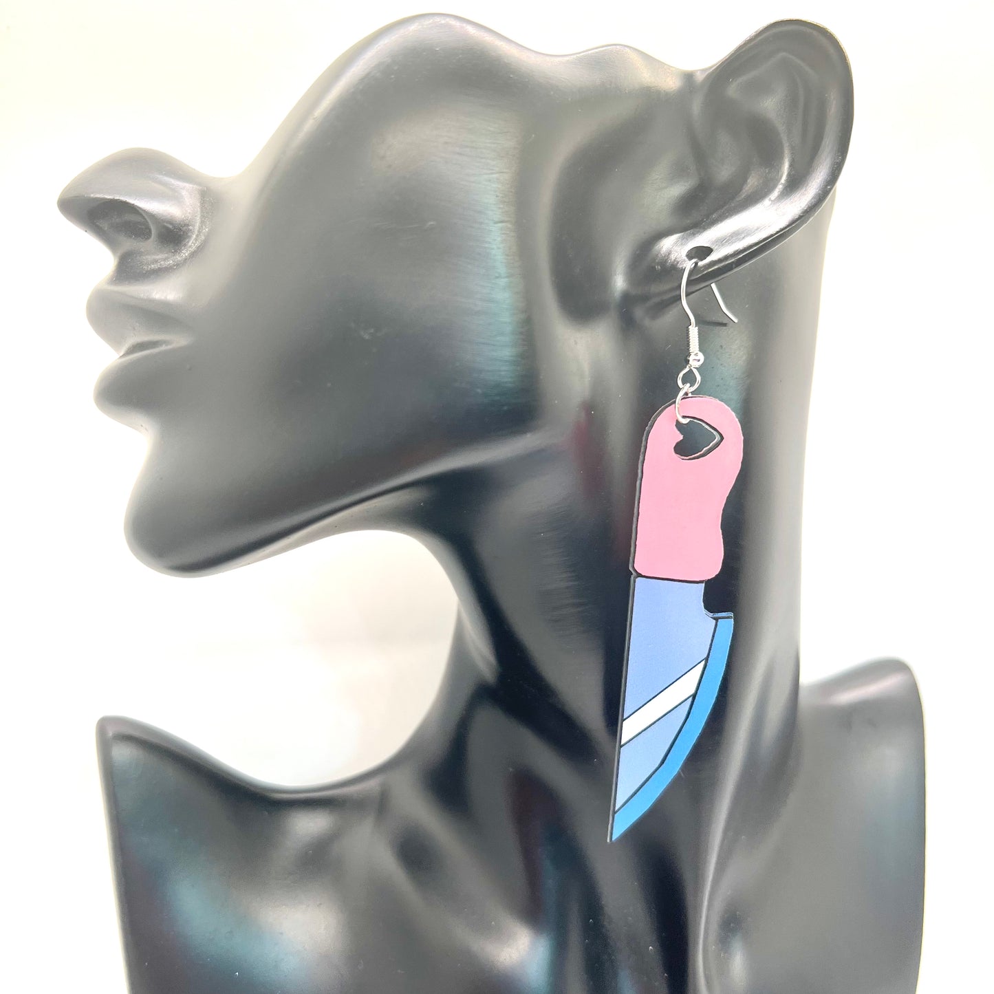 Pink Knife Earrings