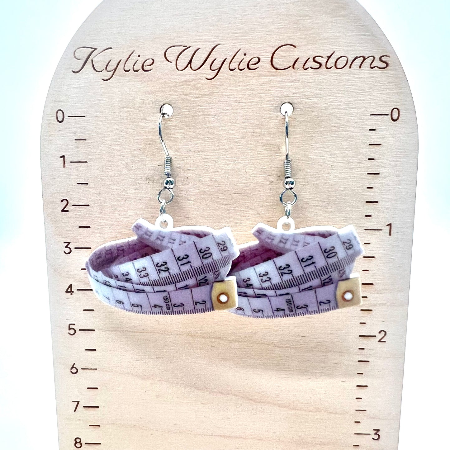 Tape Measure Earrings