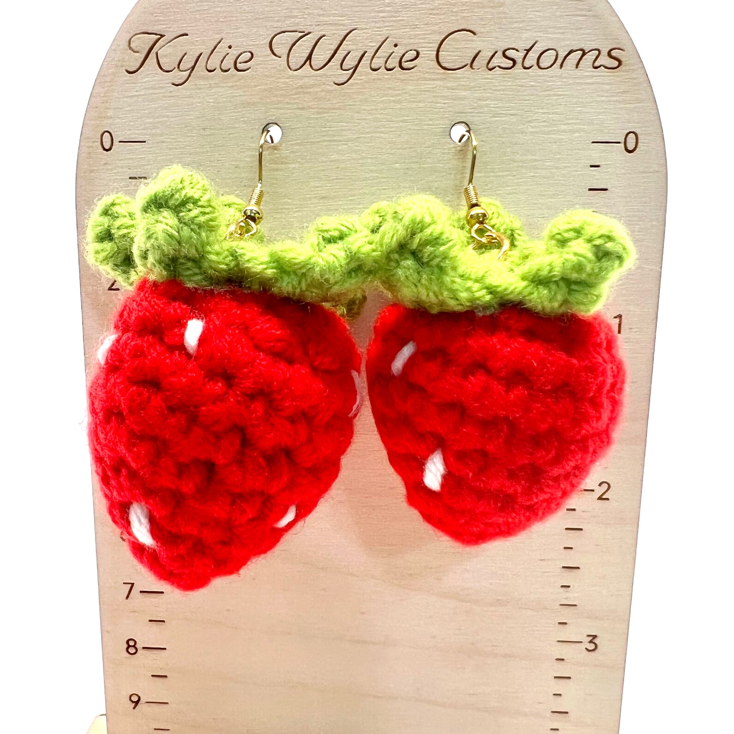 Crochet Strawberry Earrings
