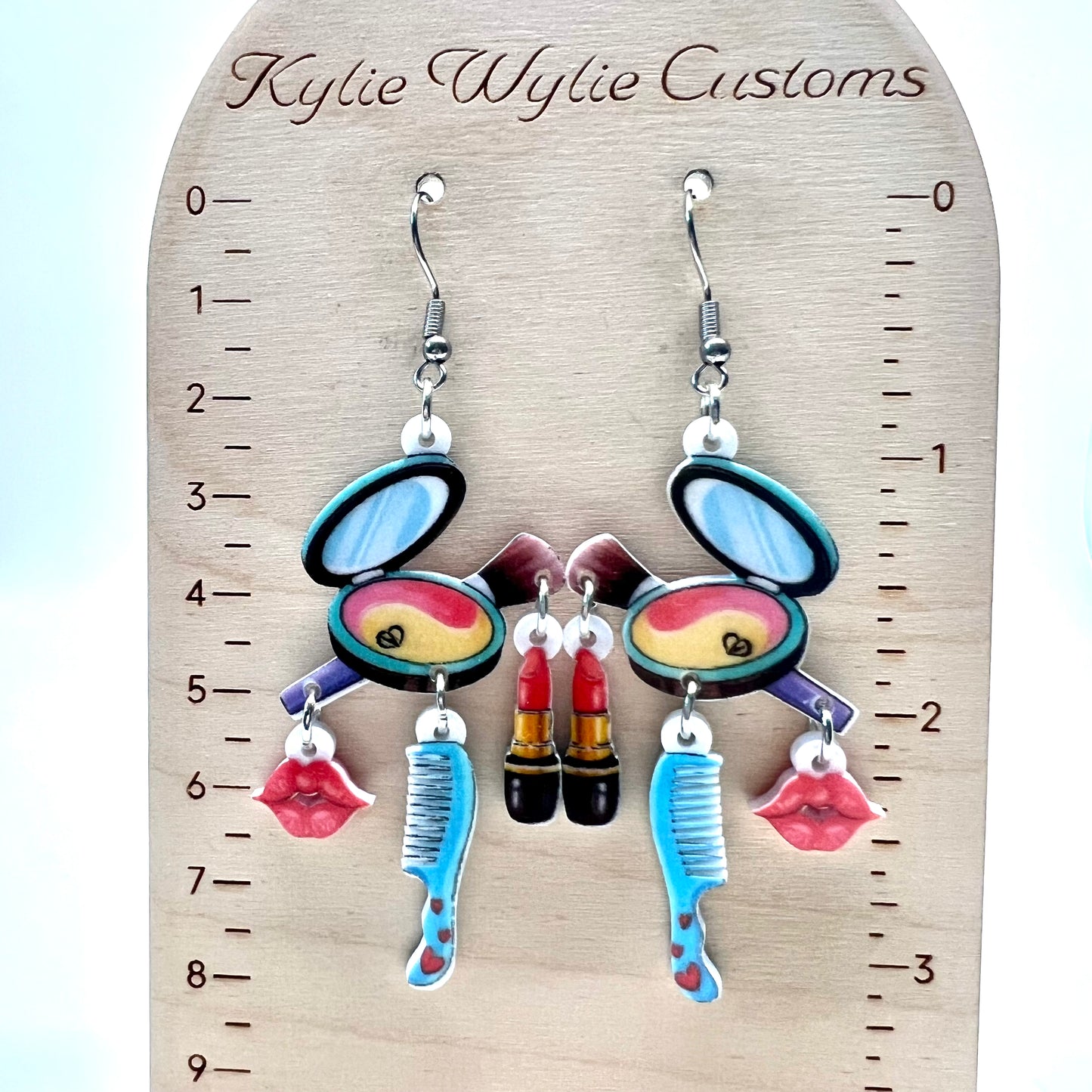 Makeup Compact Earrings