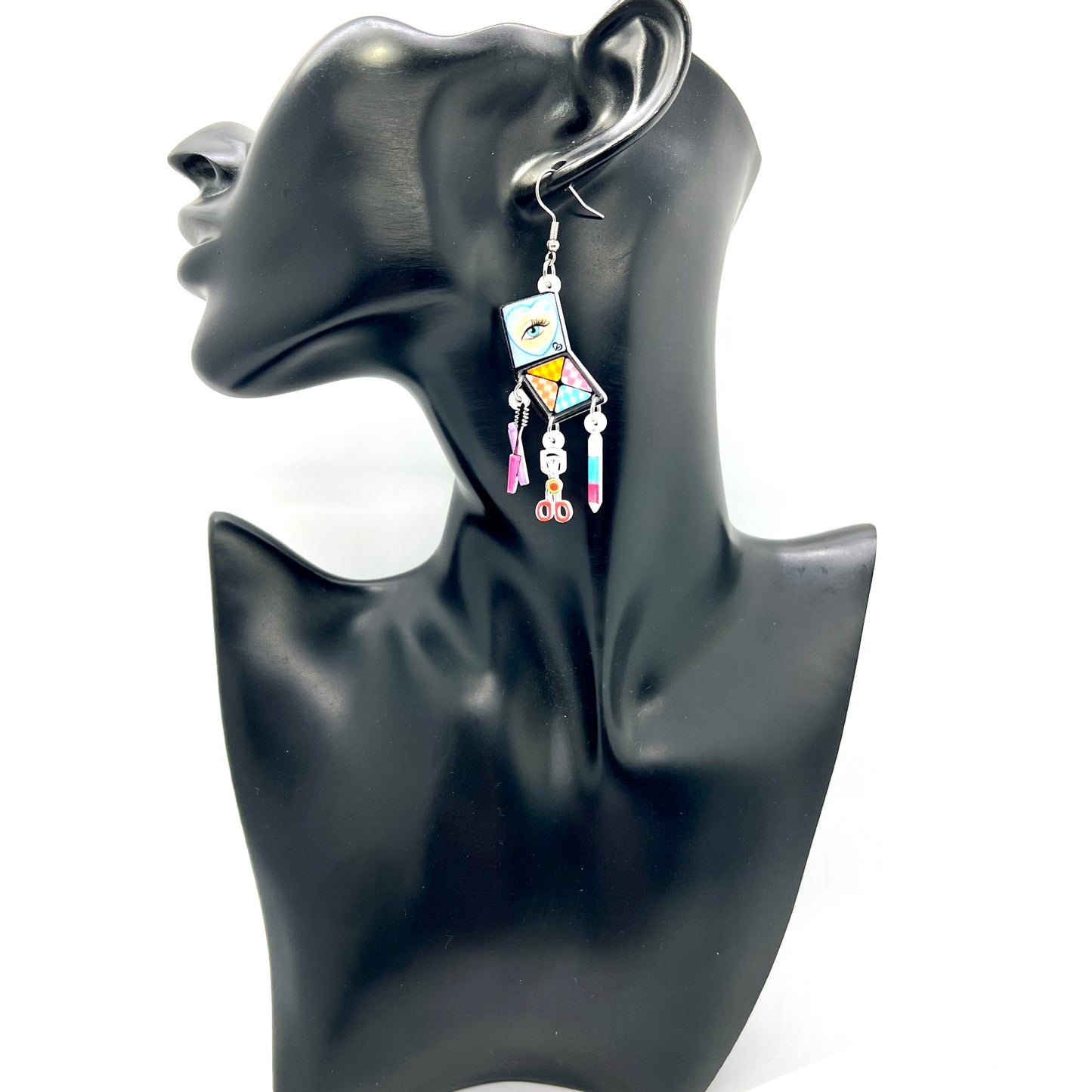 Makeup Compact Earrings