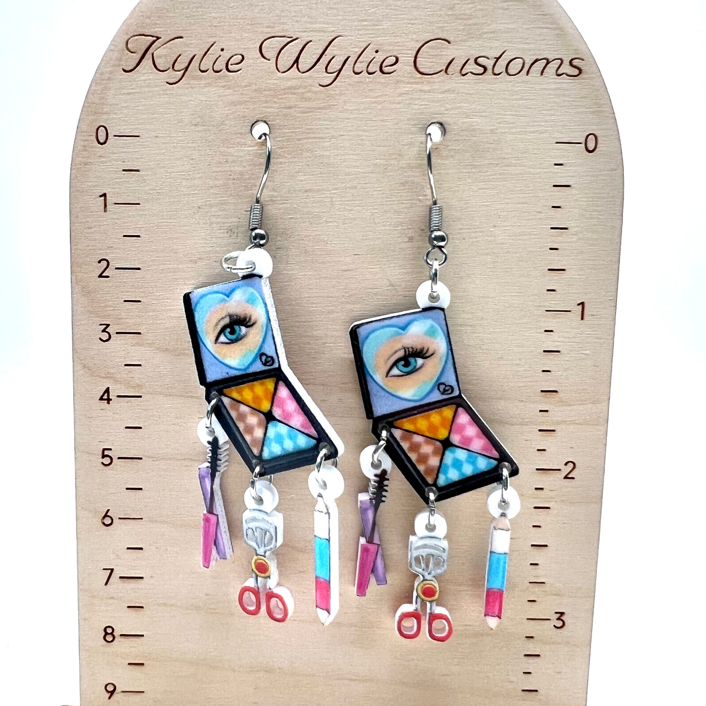 Makeup Compact Earrings
