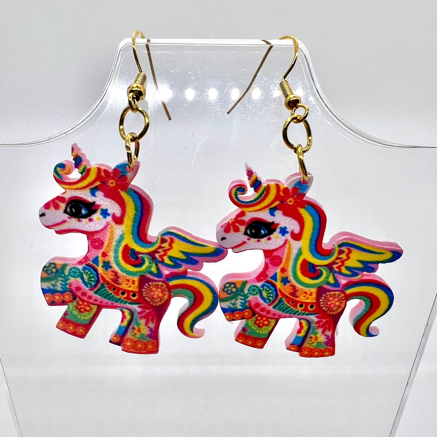 Psychedelic Unicorn Earrings