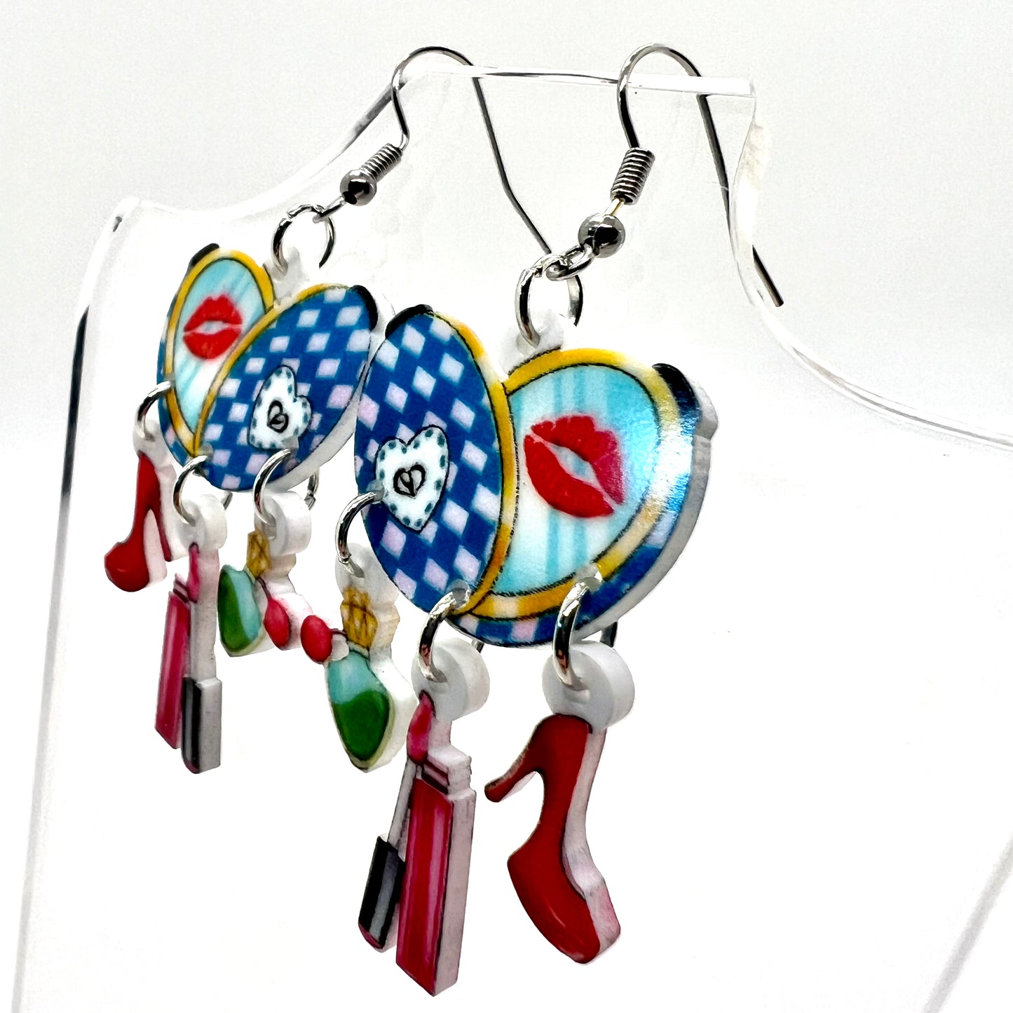 Makeup Compact Earrings