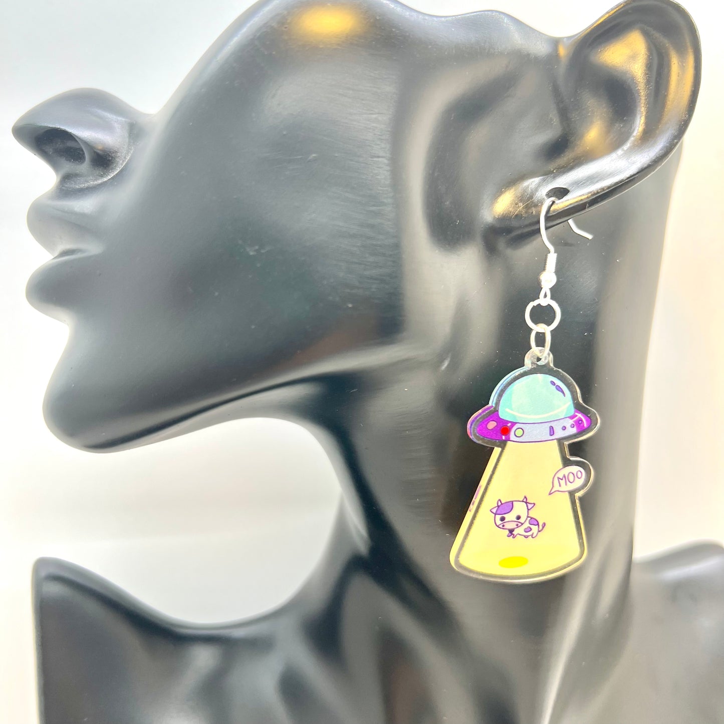 Cow UFO Earrings