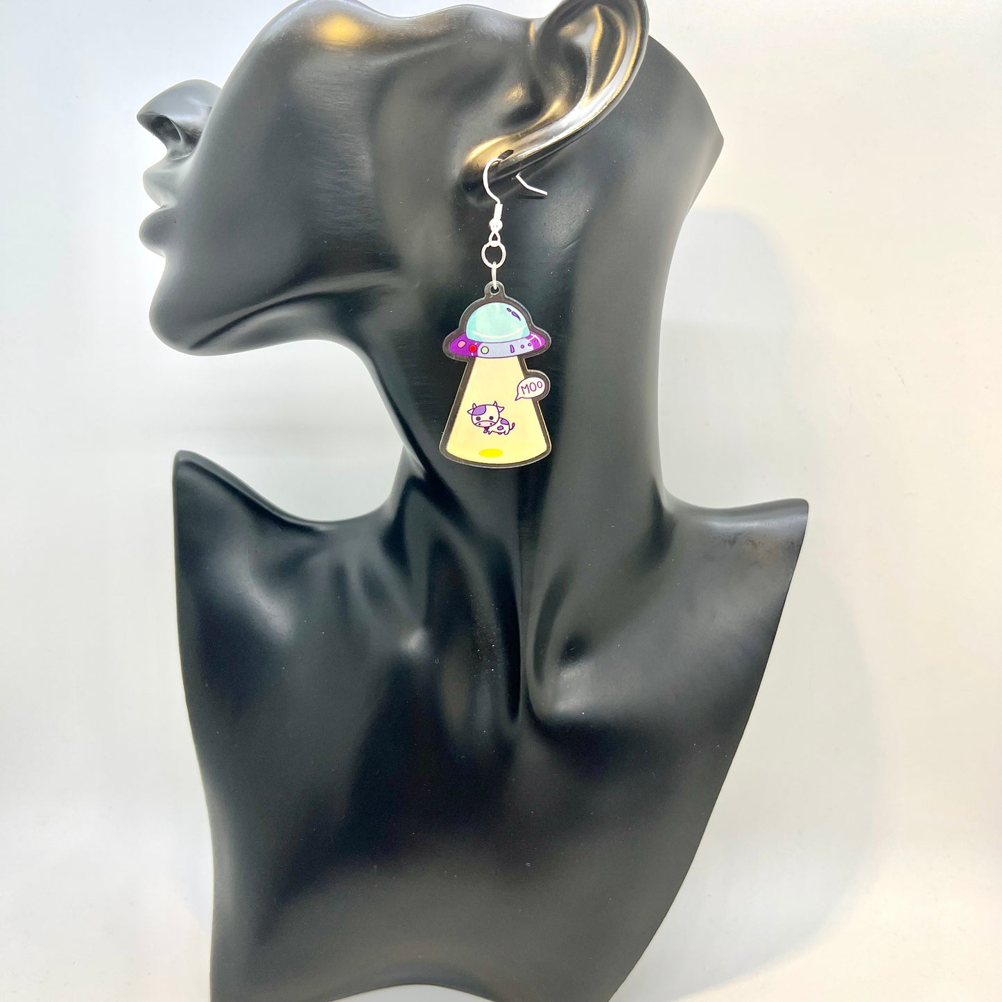 Cow UFO Earrings
