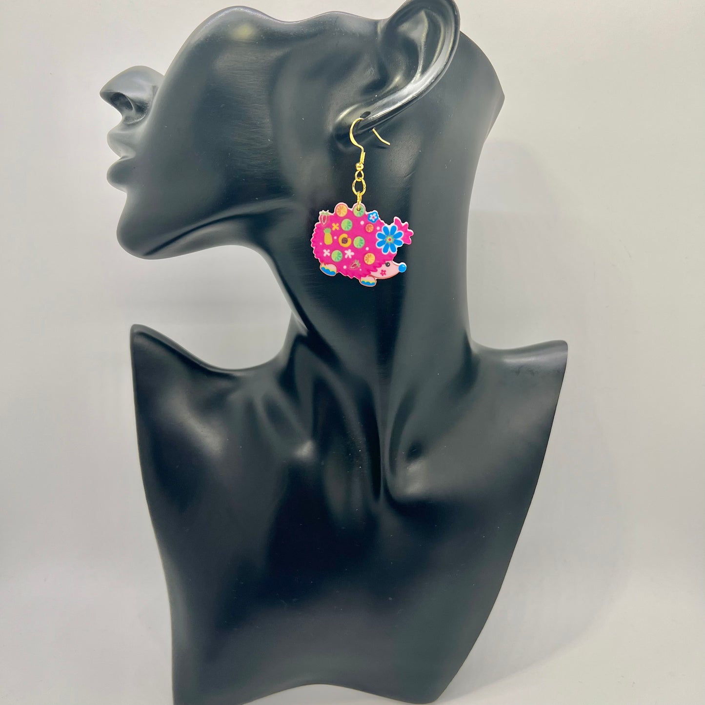 Psychedelic Hedgehog Earrings