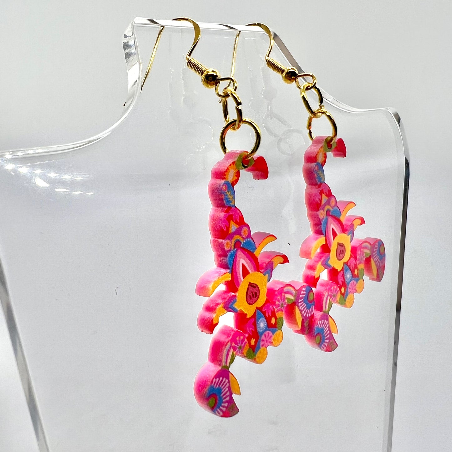 Psychedelic Scorpion Earrings